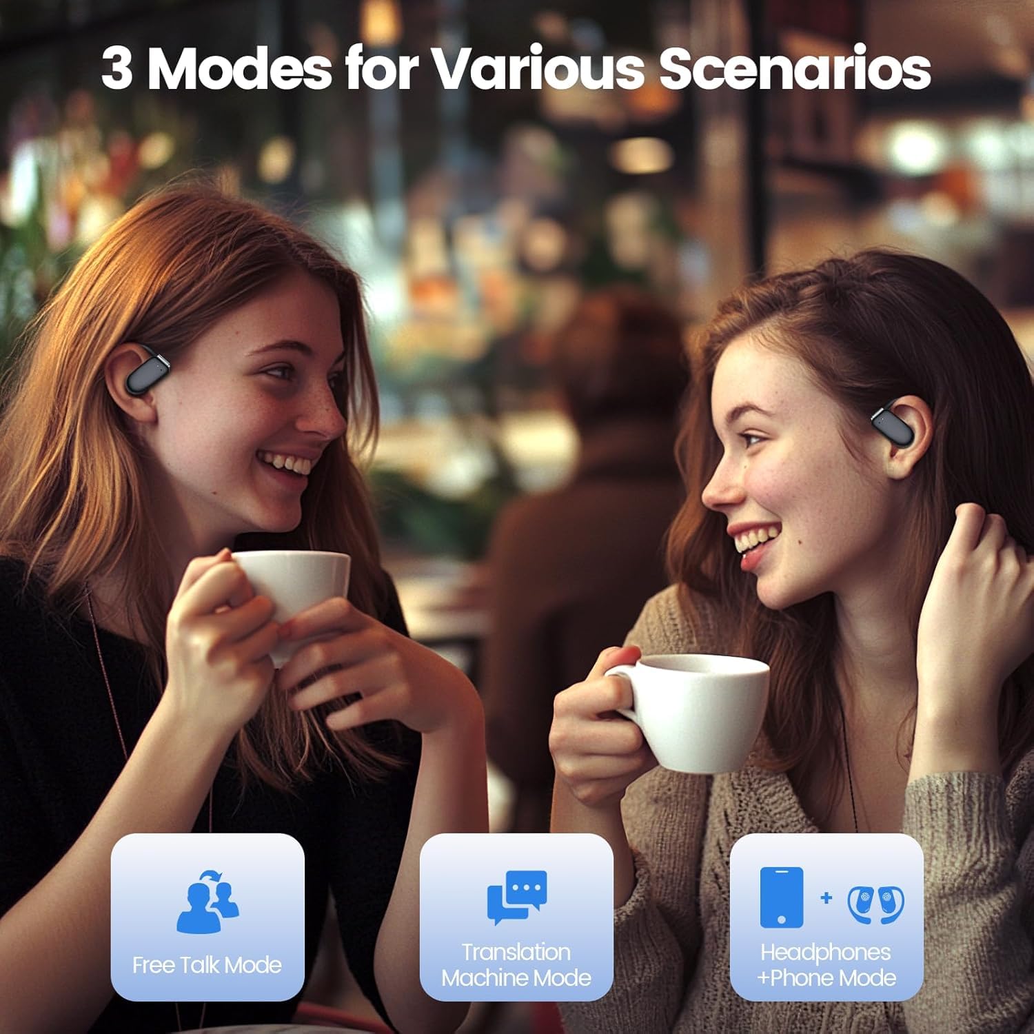 Ai Translation Earbuds Real Time 164 Language Translator Earbuds With 80H Playtime 4 In 1 Audifonos Traductores Ingl  S Espaol N