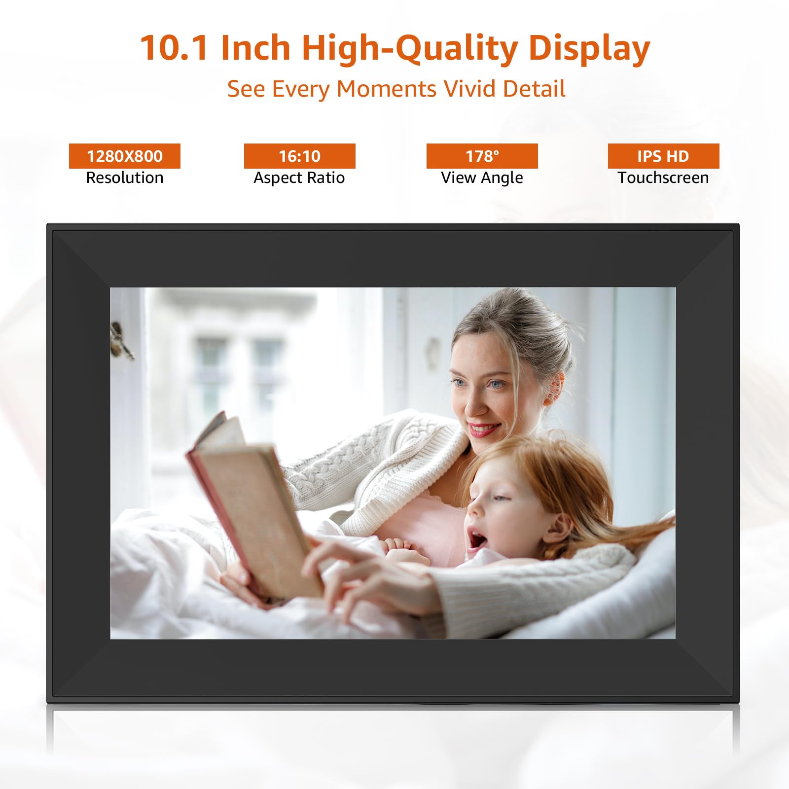 Frameo Digital Picture Frame Wifi 10.1 Inch Digital Photo Frame Auto Rotate & Slideshow Electronic Picture Frame 32Gb Hd Ips Tou