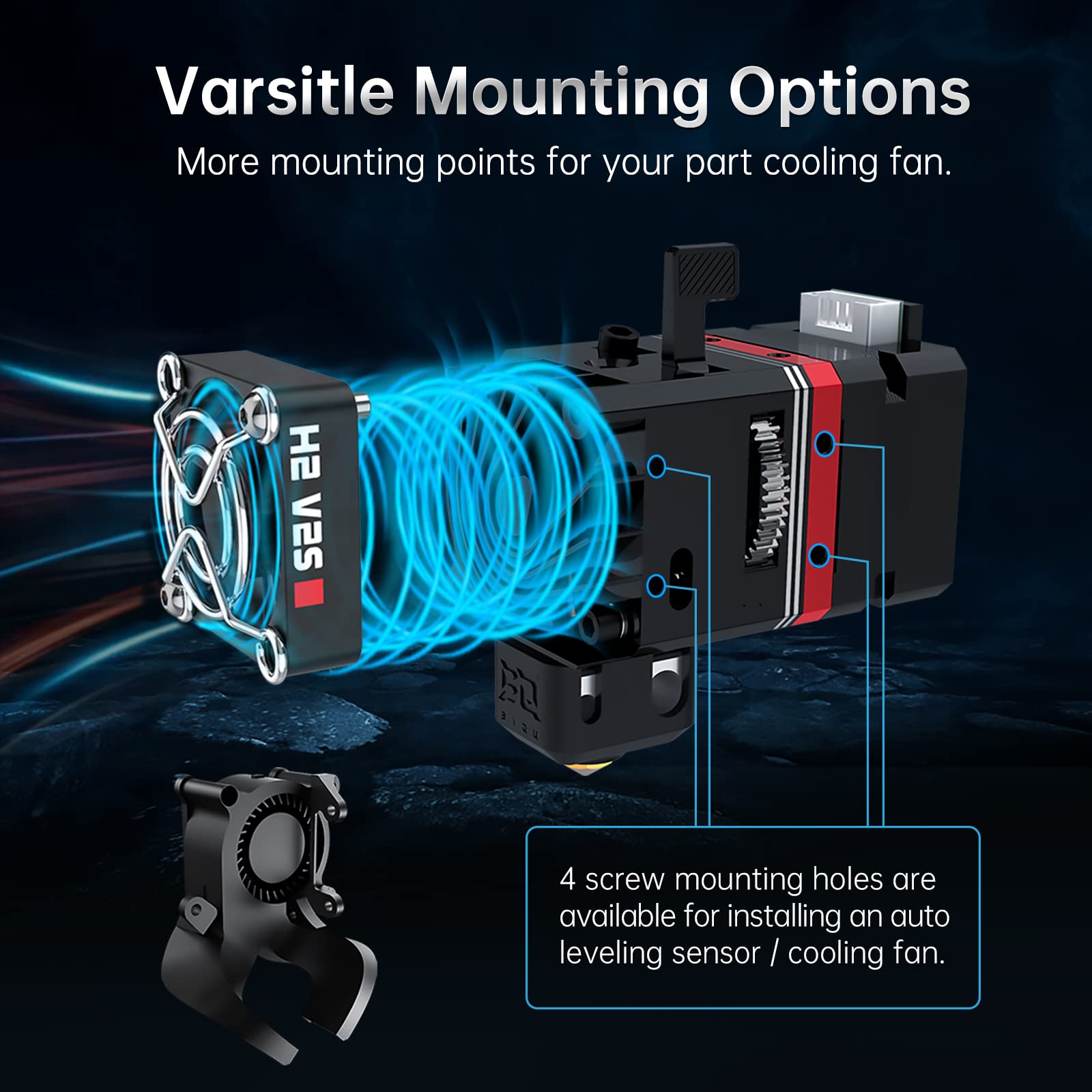 Biqu H2 V2S Direct Drive Extruder 24V H2 V2.0 Upgrade For Ender 3 Pro Ender 5 Cr10 Biqu B1 Bx Voron V0 2.4 Dual Gear Extruder Di