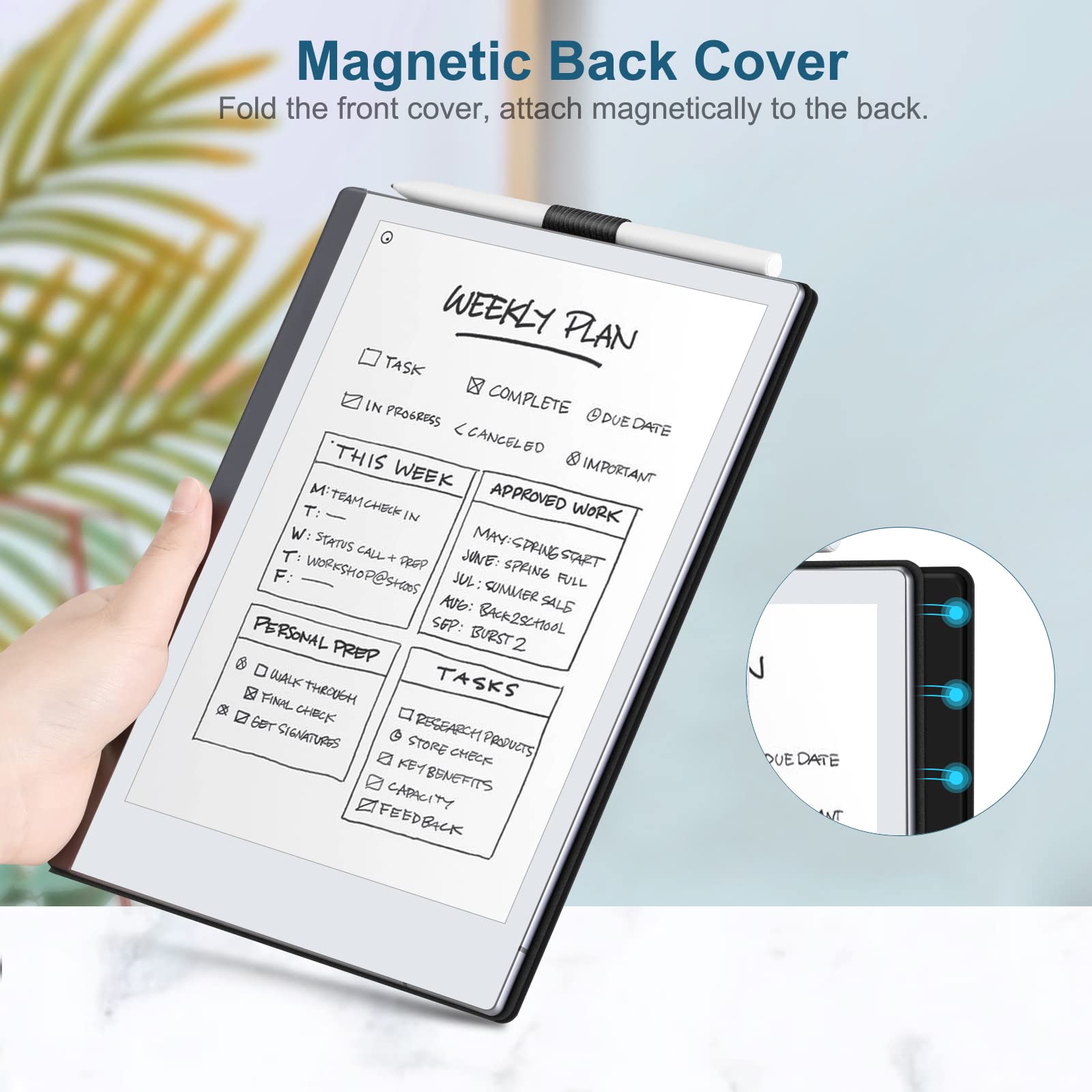 Fintie Slim Case For Remarkable 2 Digital Paper Tablet 10.3 Inch (2020 Released)   Premium Pu Leather Lightweight Book Folio Cov