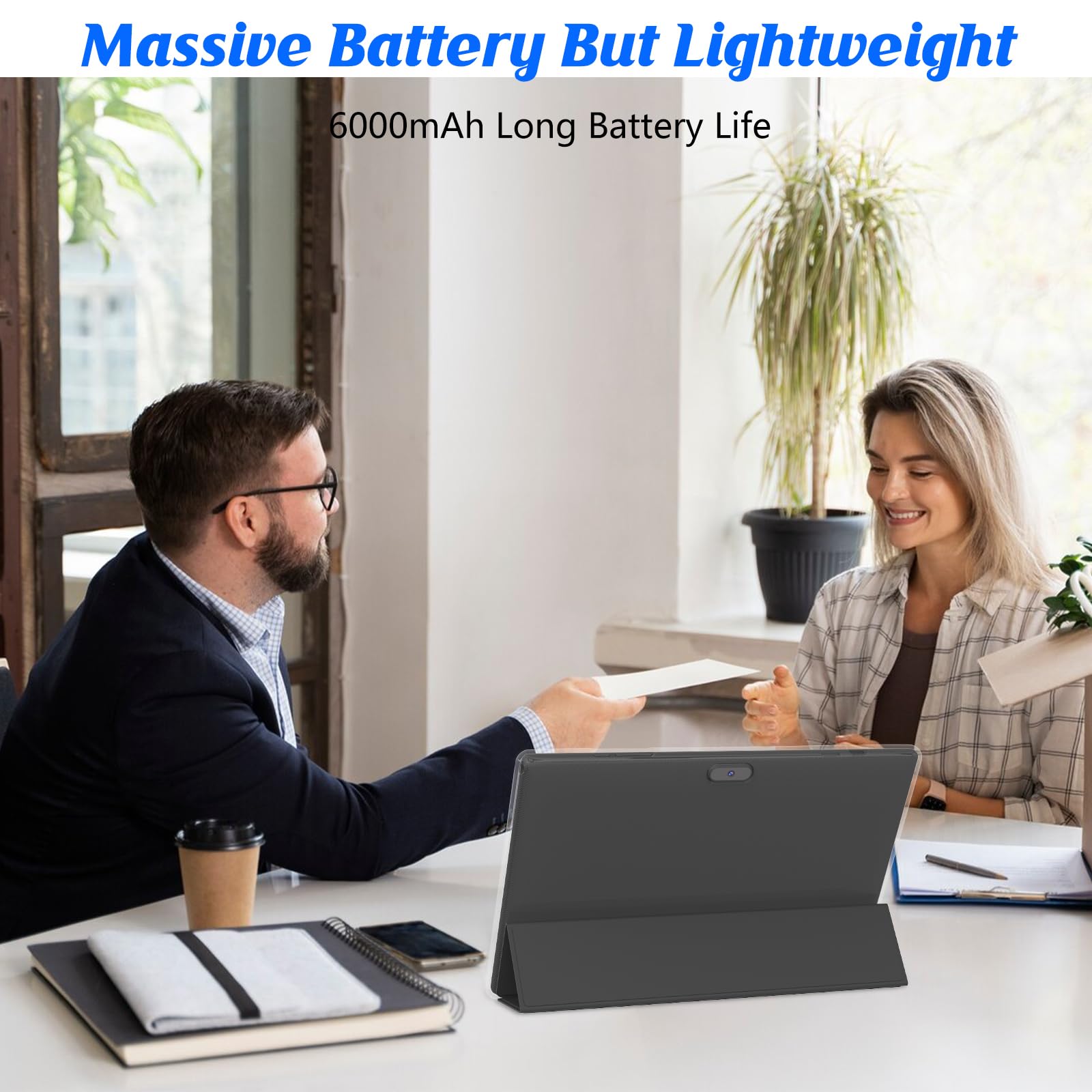 10 Inch Tablet With Keyboard 2 In 1 Tablet Android 12 Tablets Include Case Mouse Stylus Tempered Film 6000Mah Battery 4Gb+64Gb/5