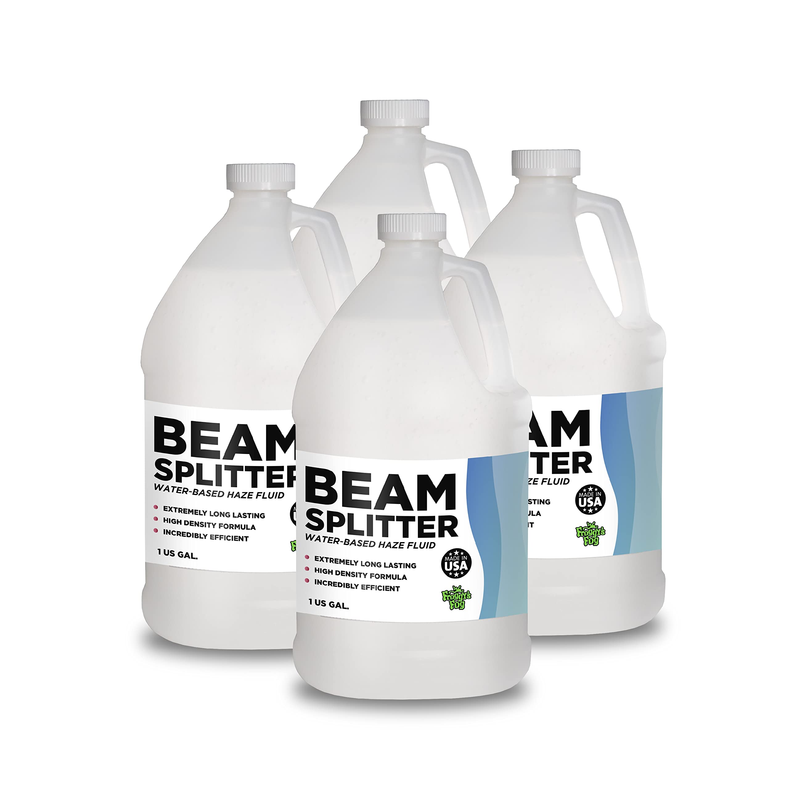 Froggys Fog Beam Splitter Professional Haze Fluid For Hurricane Haze 1, 2 And 4, And Other Haze Machines, Water-Based Hazer Flu