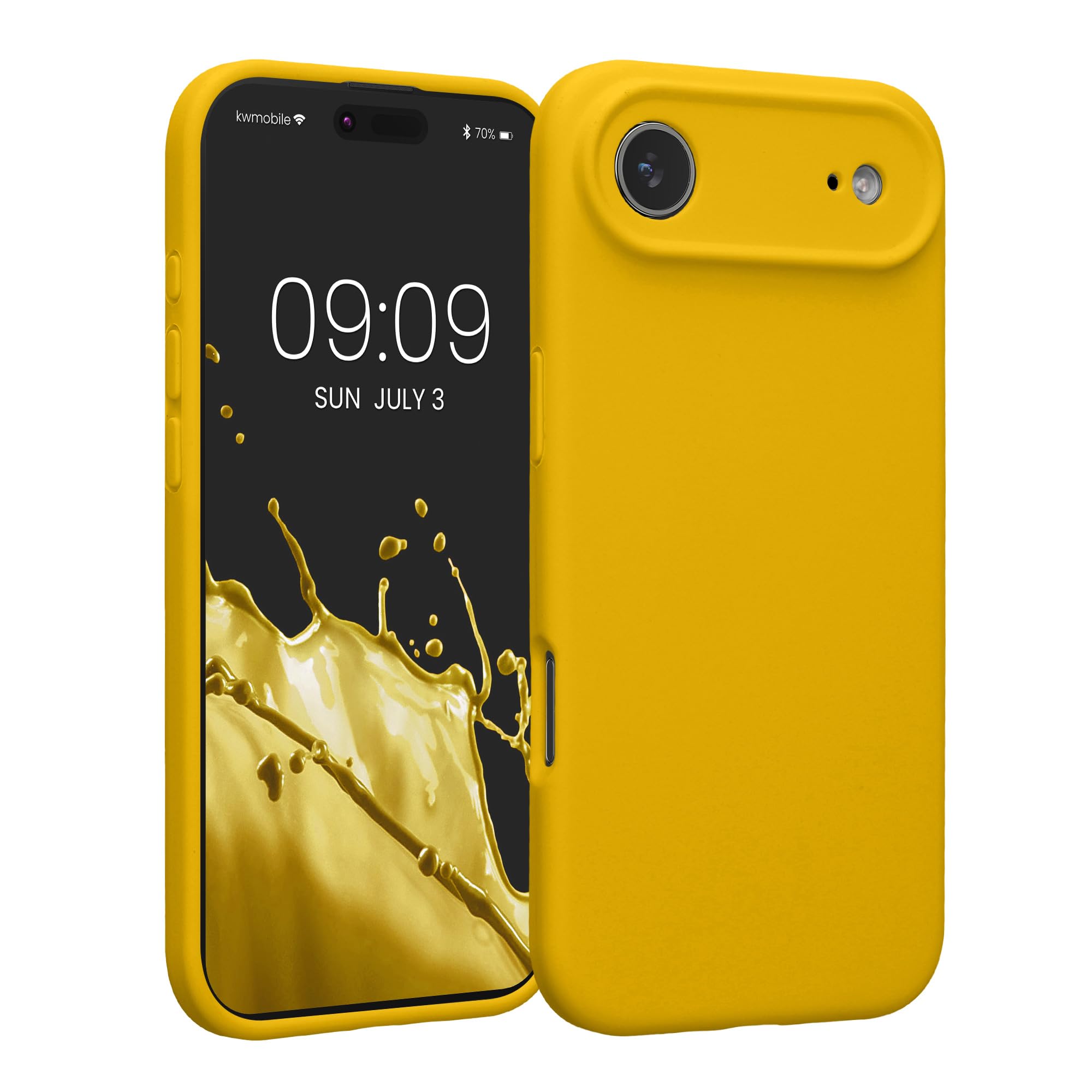kwmobile Case Compatible with Apple iPhone Air Case - Slim TPU Silicone Phone Cover - Soft Touch Finish - Radiant Yellow