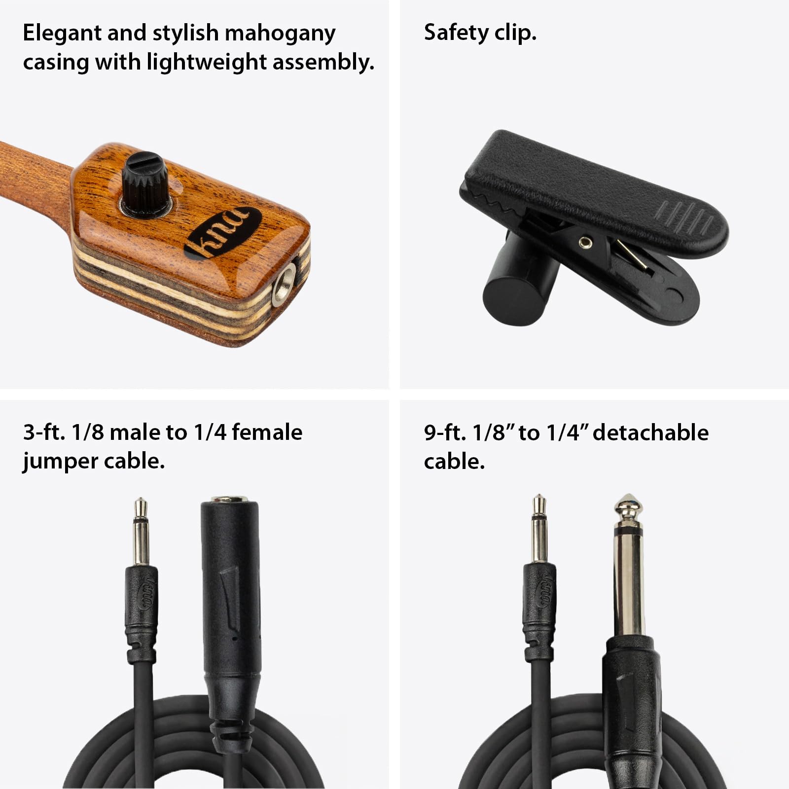 Kna Ng-2 Portable Piezo Nylon String Classical Flamenco Guitar Pickup - Natural Acoustic Tone, Lightweight, Detachable, Onboard