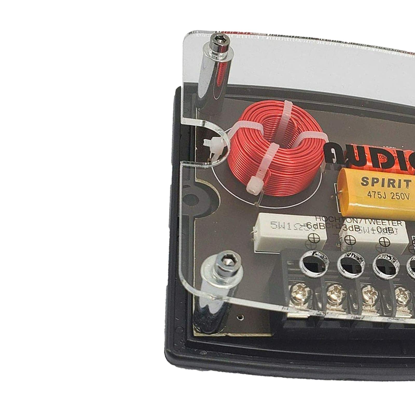 Audiotek High Performance 600 Watts Maximum Power Cx4 2 Way 4 Ohm Car Audio Passive Crossover Networks High/Low Frequency Respon