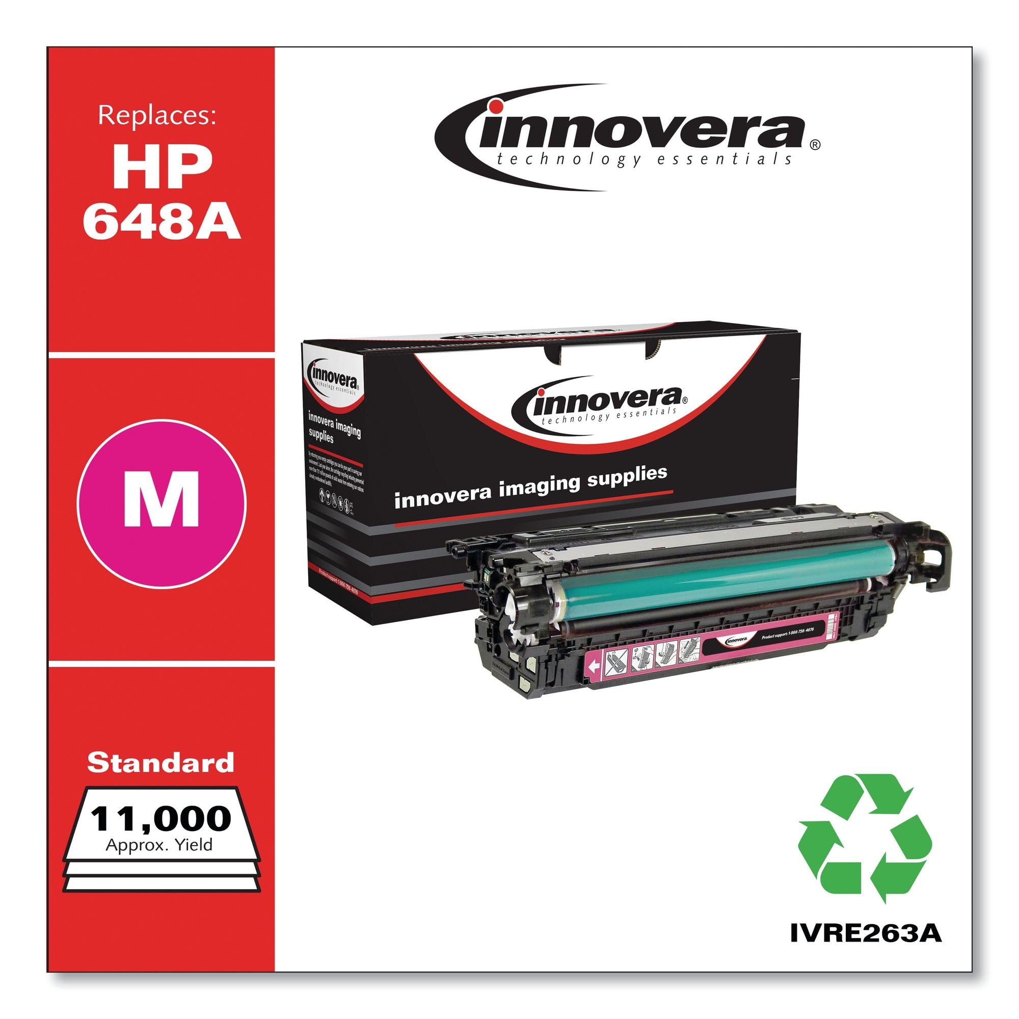 Innovera Remanufactured Magenta Toner, Replacement For 648A (Ce263A), 11,000 Page Yield