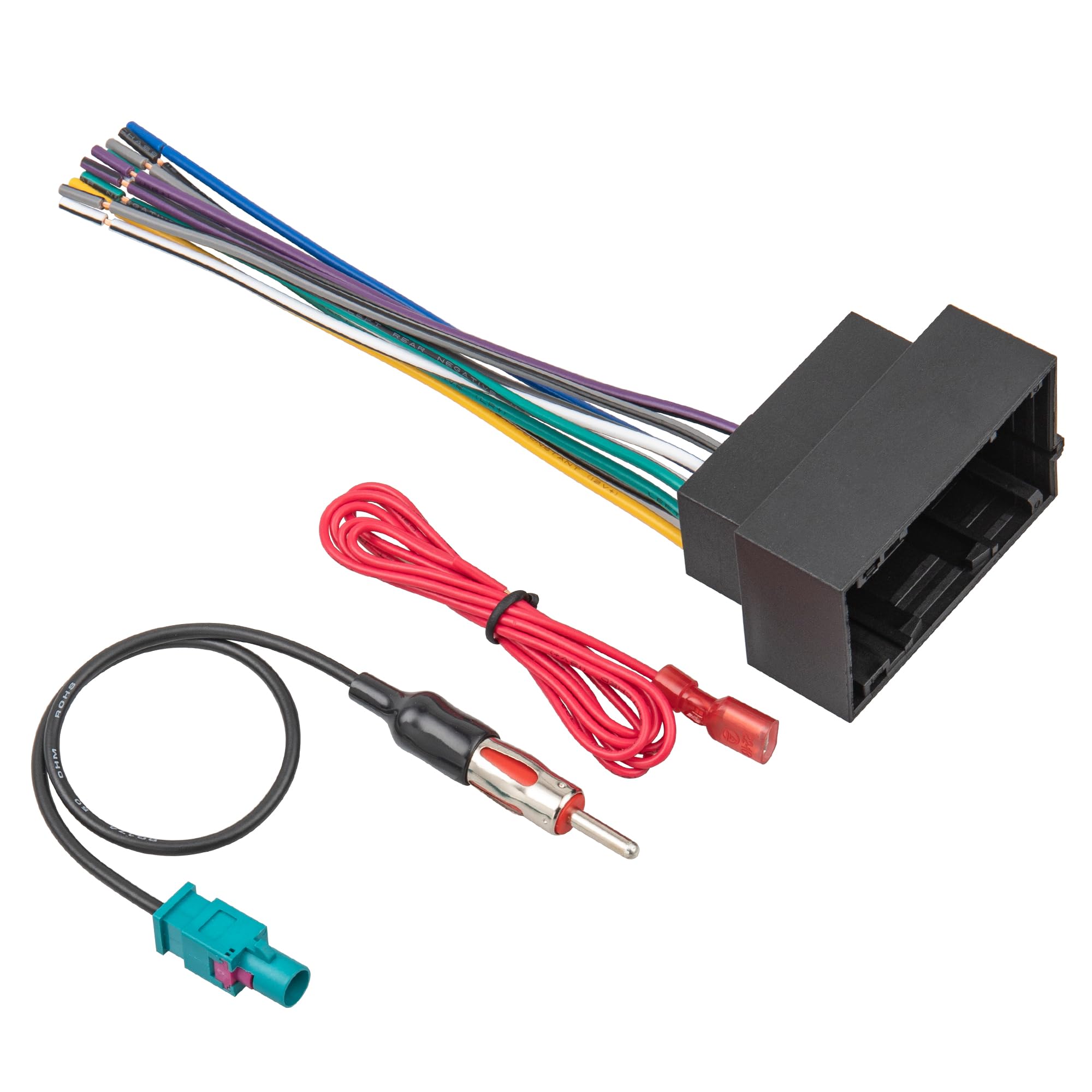 Red Wolf Stereo Wiring Harness Antenna Adapter Fit For 2013 2019 Dodge Ram, Jeep 2014 2020, Chrysler 2015 2020 Aftermarket Radio