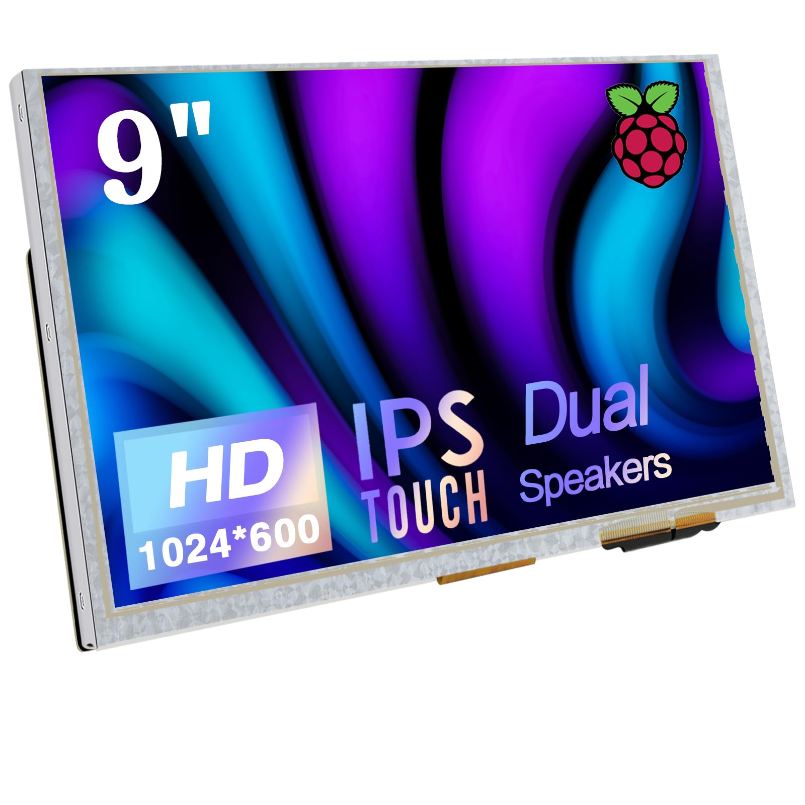 Hamtysan 9 Inch Touch Screen Monitor With 1024X600 Ips Screen Mini Monitor For Raspberry Pi Laptop Pc (Sliver