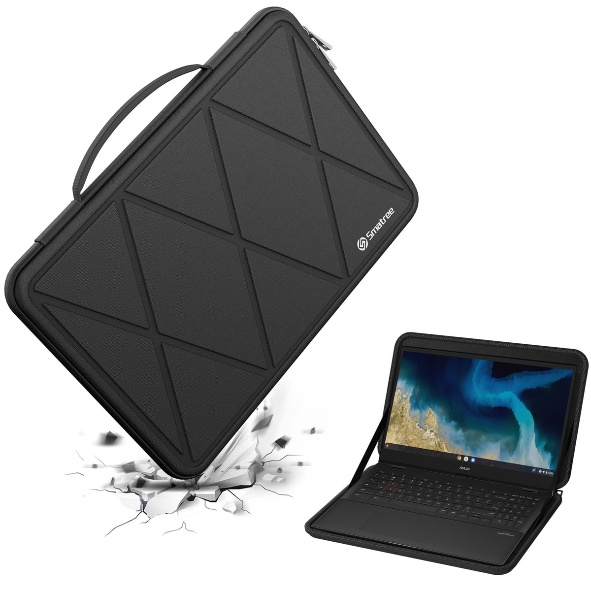 Smatree Hard EVA Protective Sleeve Case Compatible for 15.6 inch ASUS Chromebook Flip CM5 (CM5500) Laptop Waterproof Sleeve (X8278)