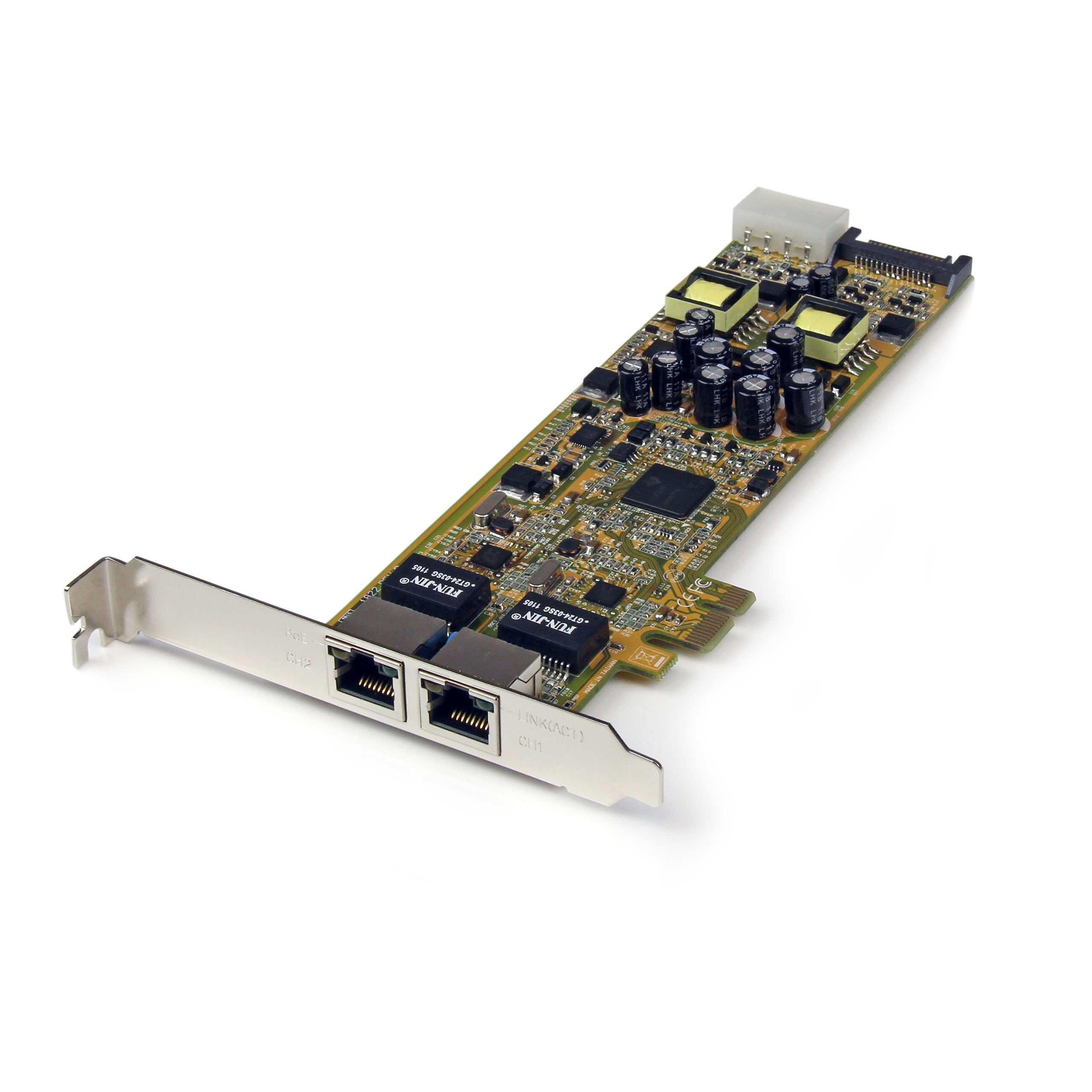 Startech.Com Dual Port Pci Express Gigabit Ethernet Network Card Adapter   2 Port Pcie Nic 10/100/100 Server Adapter With Poe Ps