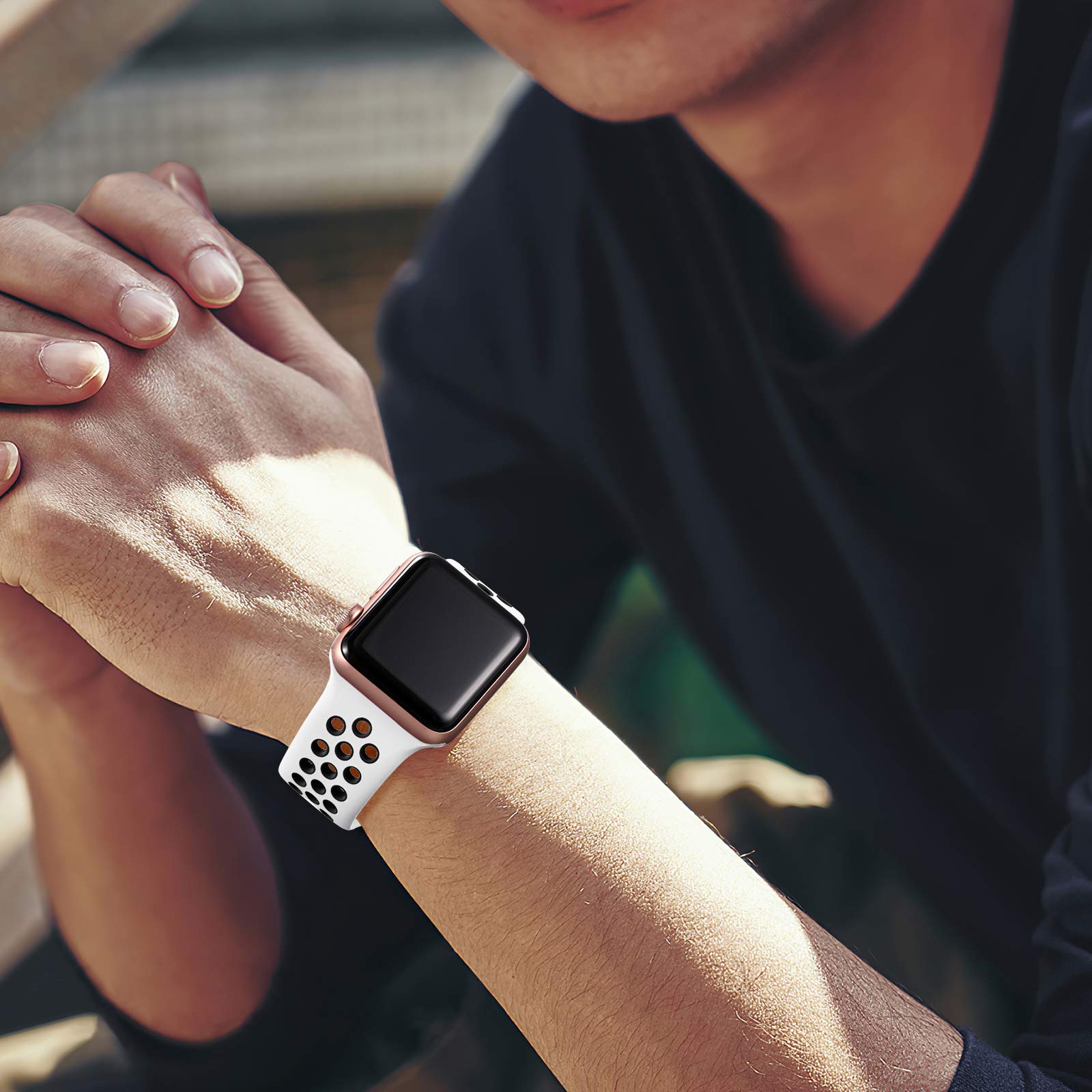 Lerobo 3 Pack Band Compatible With Apple Watch 40Mm 38Mm 41Mm 45Mm 46Mm 44Mm 42Mm,Soft Silicone Sport Strap Breathable Band For