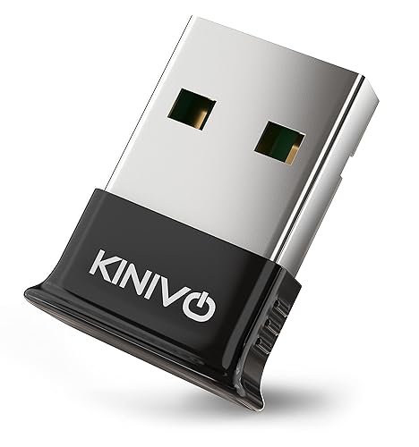 Kinivo Usb Bluetooth Adapter For Pc Btd400 (Bluetooth 4.0 Dongle Receiver, Low Energy)   Compatible With Windows 11/10/8.1/8, Ra
