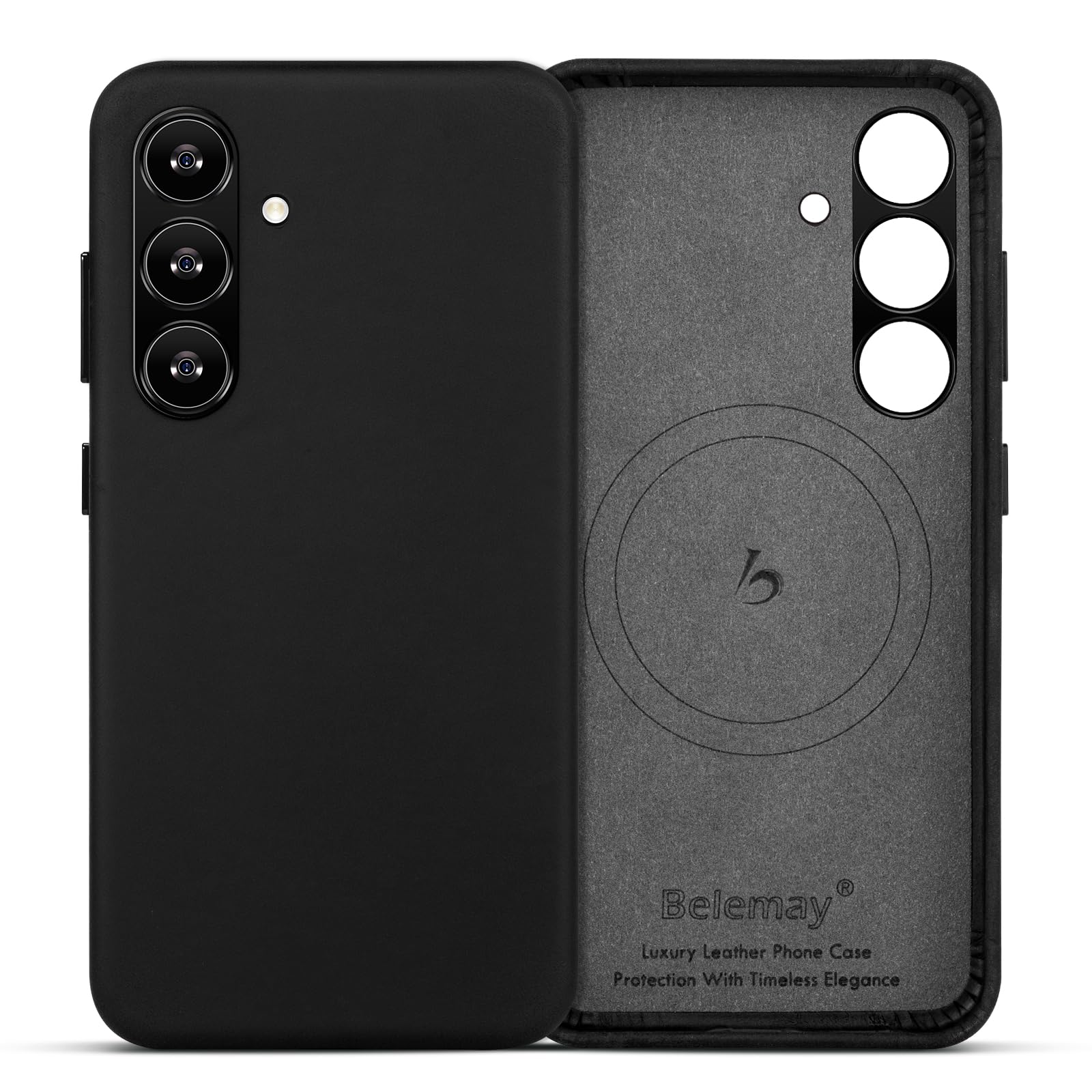 Belemay Leather Case For Samsung Galaxy S24 Plus Compatible With Magsafe - Premium Crazy Horse Leather [Vintage Aesthetics] Uniq