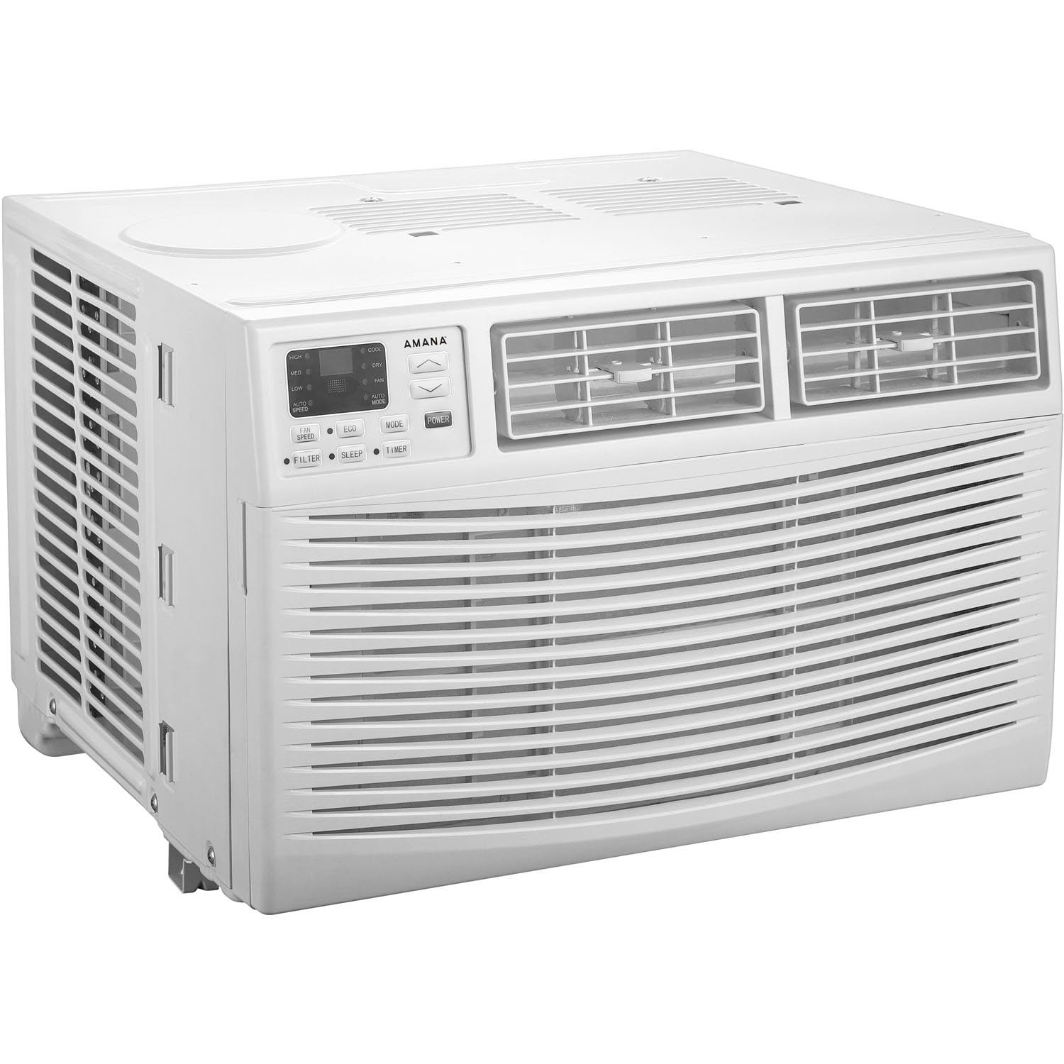 Amana Amap101Bw 10,000 Btu 115V Digital Mounted Air Conditioner And Dehumidifier With Remote Control For Small Medium 450 Sq.Ft, Ac Window Unit For Living Room, Bedroom With Fan Only Mode, White