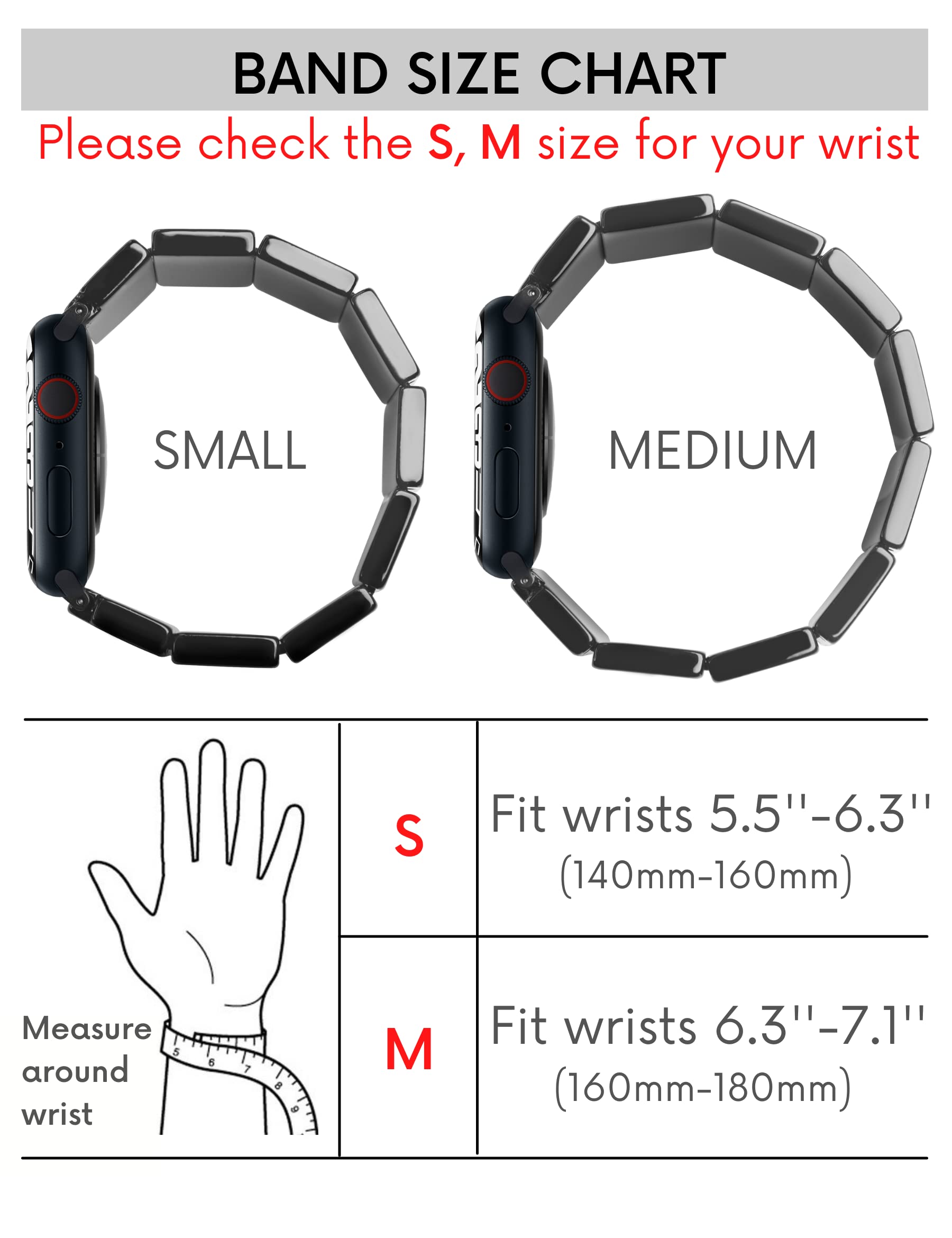 Heesch Compatiable With Apple Watch Band 40,38Mm For Men Black Stretchy Wristband For Apple Watch Series 7 Strap Women Link Brac