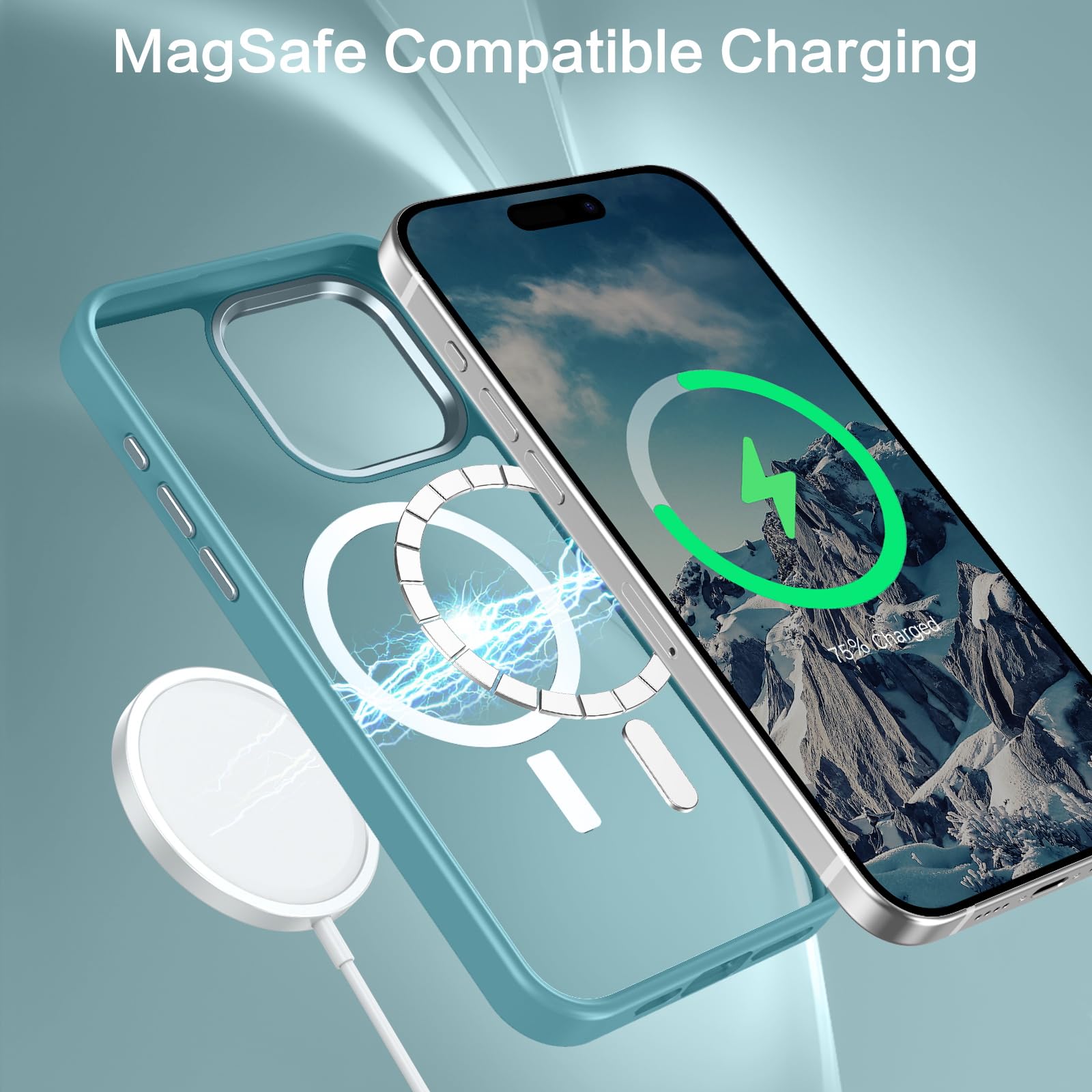 Bentoben For Iphone 15 Pro Max Case,Iphone 15 Pro Max Magnetic Phone Case[Compatible With Magsafe]Translucent Matte Slim Shockpr