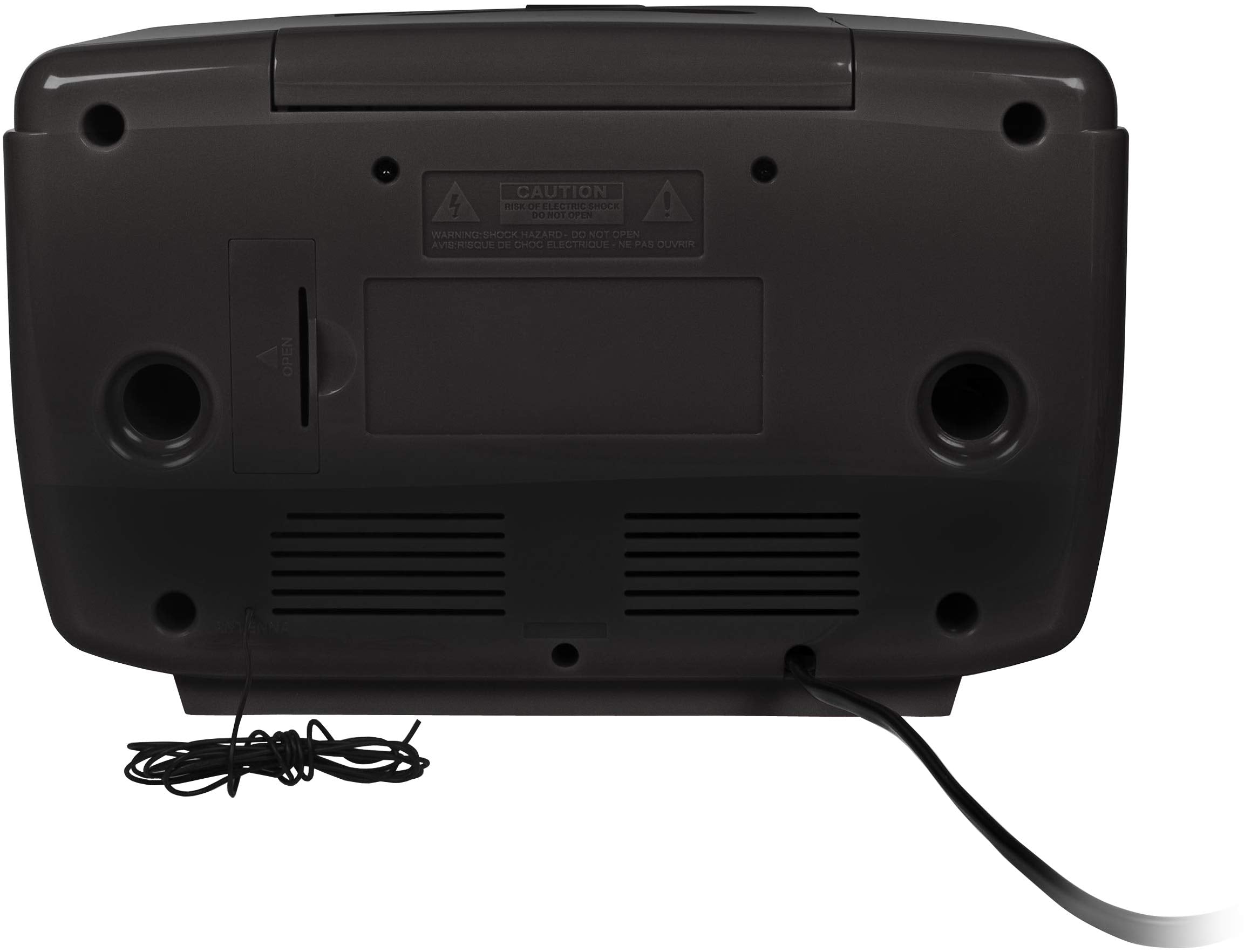 Crosley Cr612B-Bk Corsair Tabletop Am/Fm Bluetooth Radio With Cd Player And Dual Alarm Clock, Black