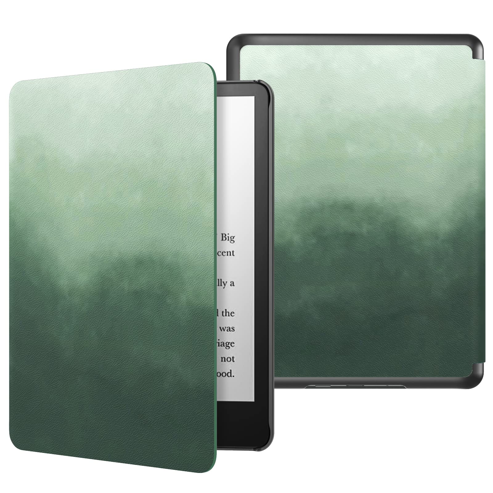 MoKo Protective Case for 6.8' Kindle Paperwhite(11th Gen 2021) & Kindle Paperwhite Signature Edition, Slim Light Shell Cover with Auto Wake/Sleep for Kindle Paperwhite 2021 E Reader, Pine Green