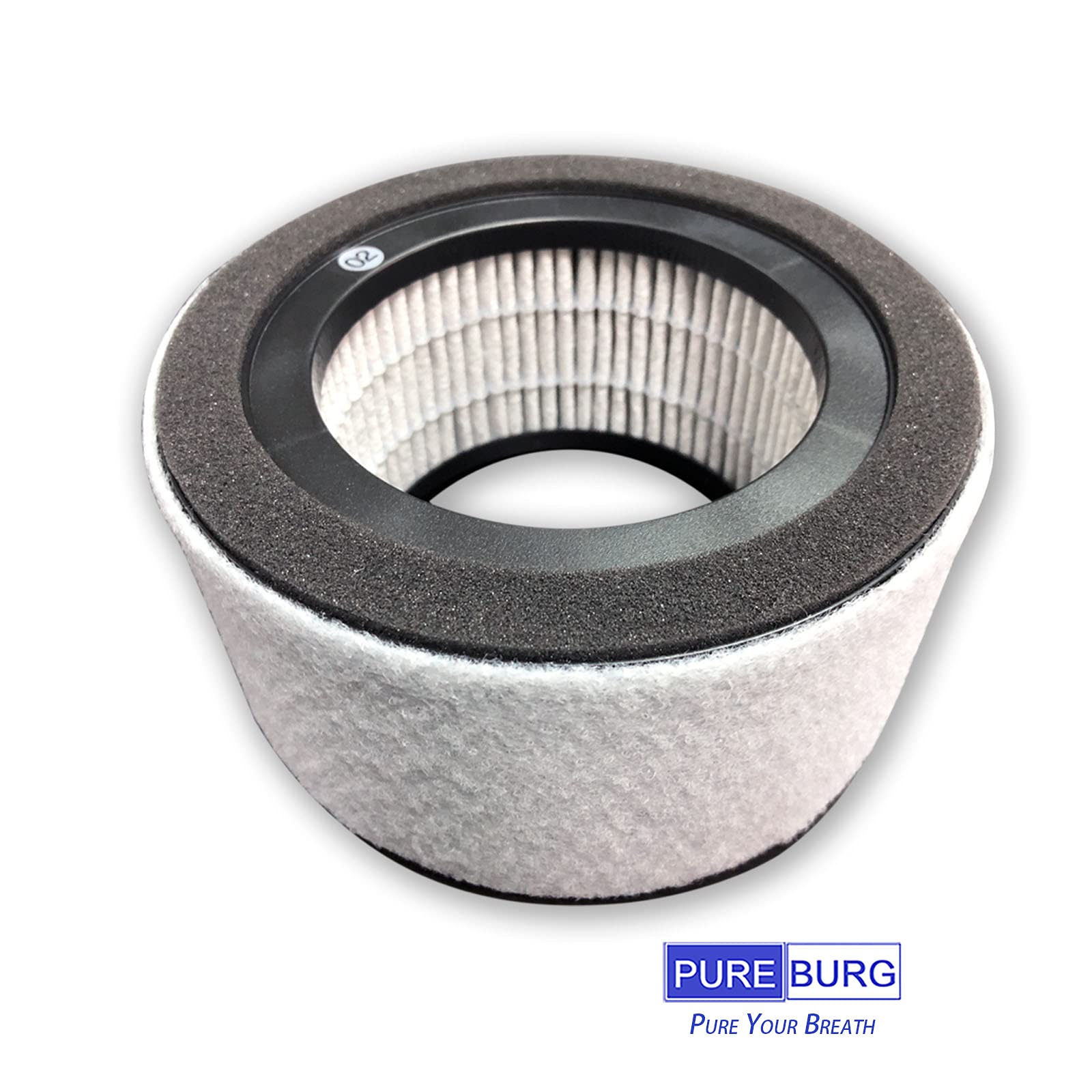 Pureburg Hs 1944 Replacement Filter Set Compatible With Crane Ee 5067 Air Purifier,2 Pack H13 Hepa Activated Carbon 2 In 1 4 Sta