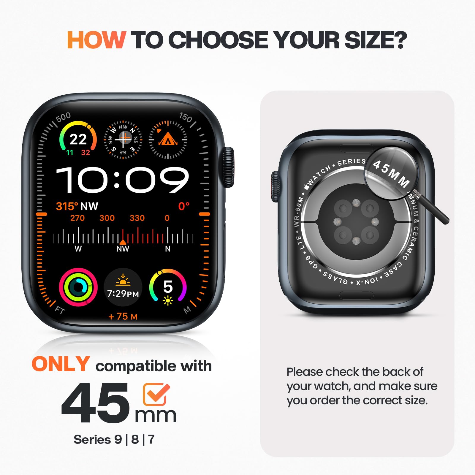 Goton Privacy Waterproof Case Compatible For Apple Watch Screen Protector 46Mm 42Mm 45Mm 44Mm 41Mm 40Mm Ultra 2 49Mm Se Series 1