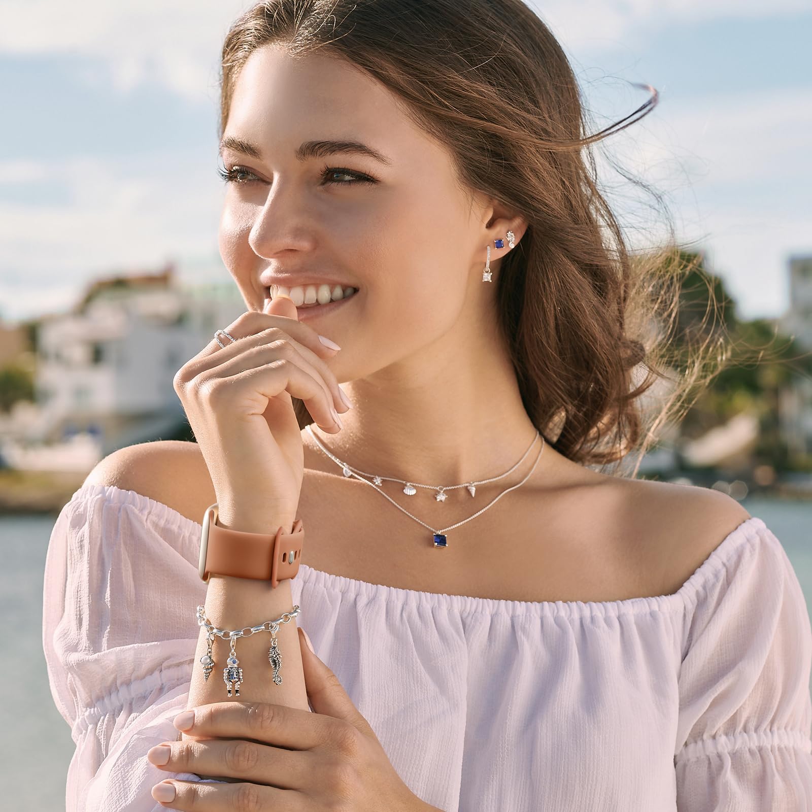 Daqin Compatible With Apple Watch Band 44Mm 45Mm 46Mm 49Mm 40Mm 38Mm 41Mm 42Mm Women Men, Soft Silicone Waterproof Strap For App