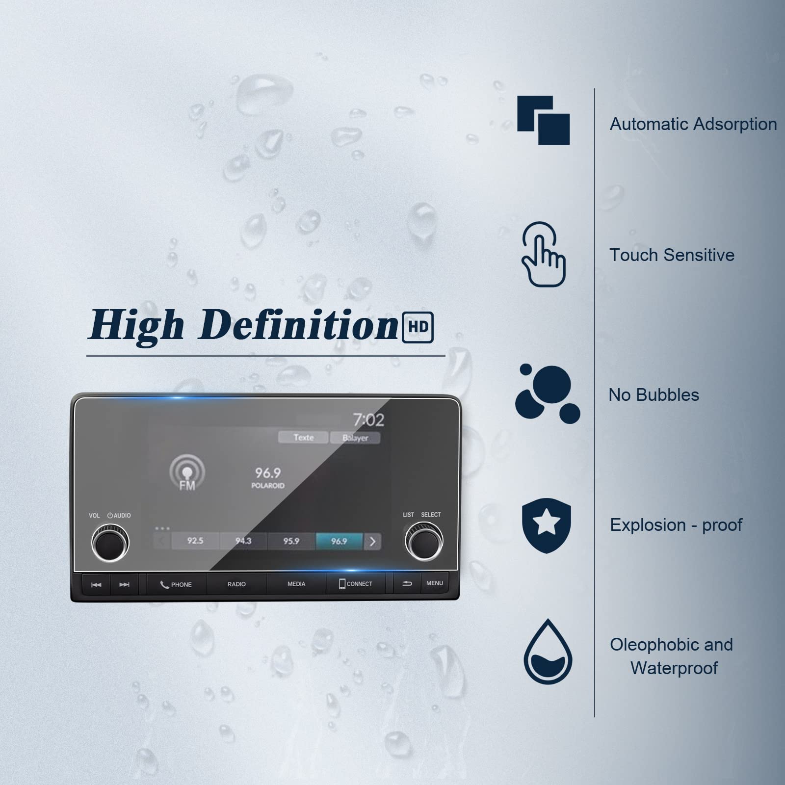 Bibibo For 2024 2025 Honda Accord Screen Protector For 2023 2025 Honda Accord Lx/Ex 7 Inch Tempered Glass[Anti Glare& Scratch Ultra Clear] Honda Accord Accessories 2023 2024 2025