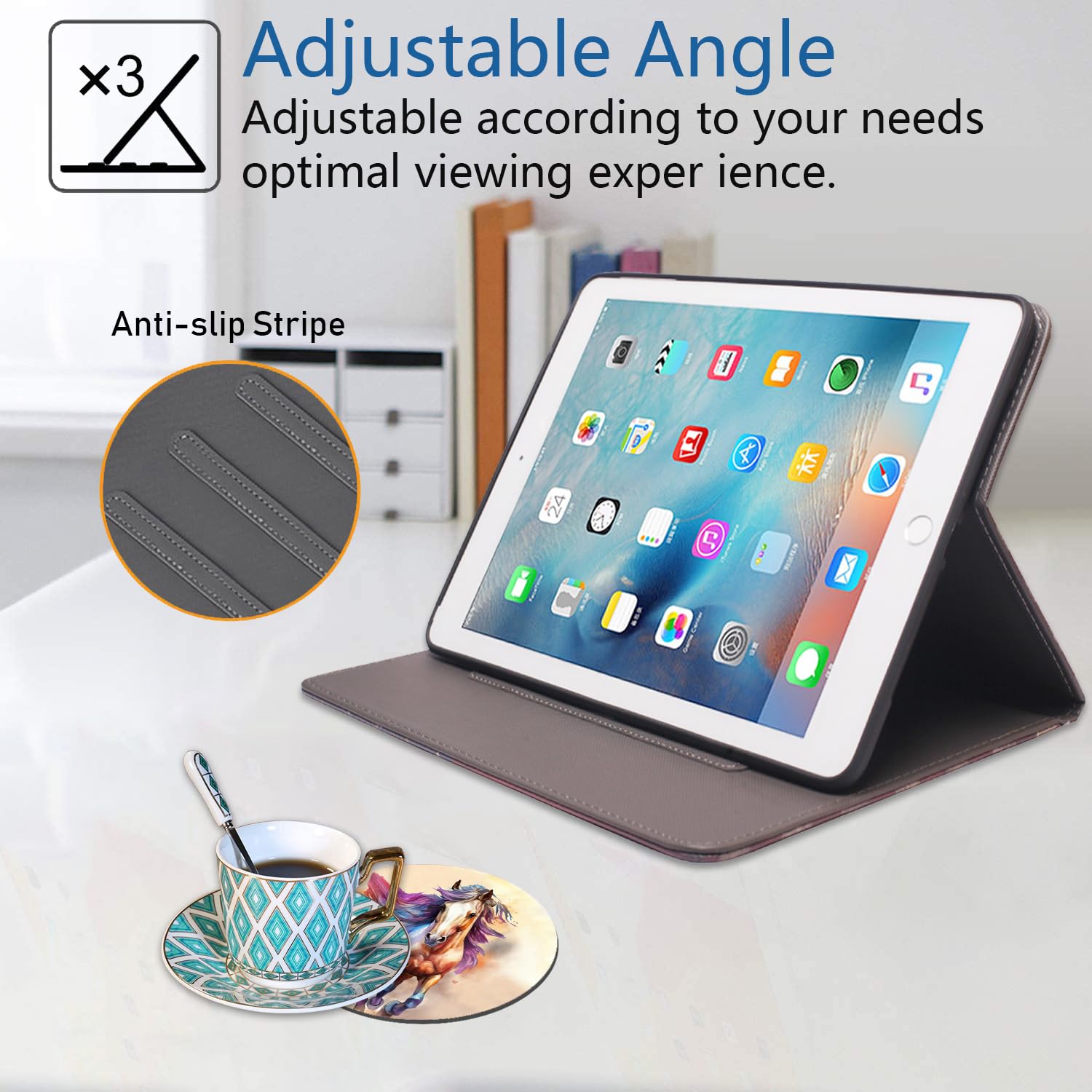 Luasao Ipad 10.2Inch (20202019)Ipad Air 10.5Inch 2019 Case, Adjustable Stand Auto Wakesleep Smart Case For Ipad 10.2Inch 8Th7Th