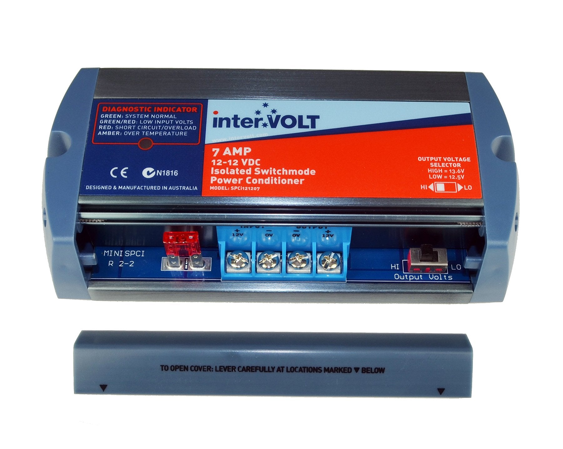 Intervolt 12V Dc Stabilizer/Voltage Regulator/Power Conditioner/Battery Charger (10 16 Vdc Input   12.5/13.6 Vdc Output)   Heavy Duty 7A Dc Dc Isolated   Model Spci121207