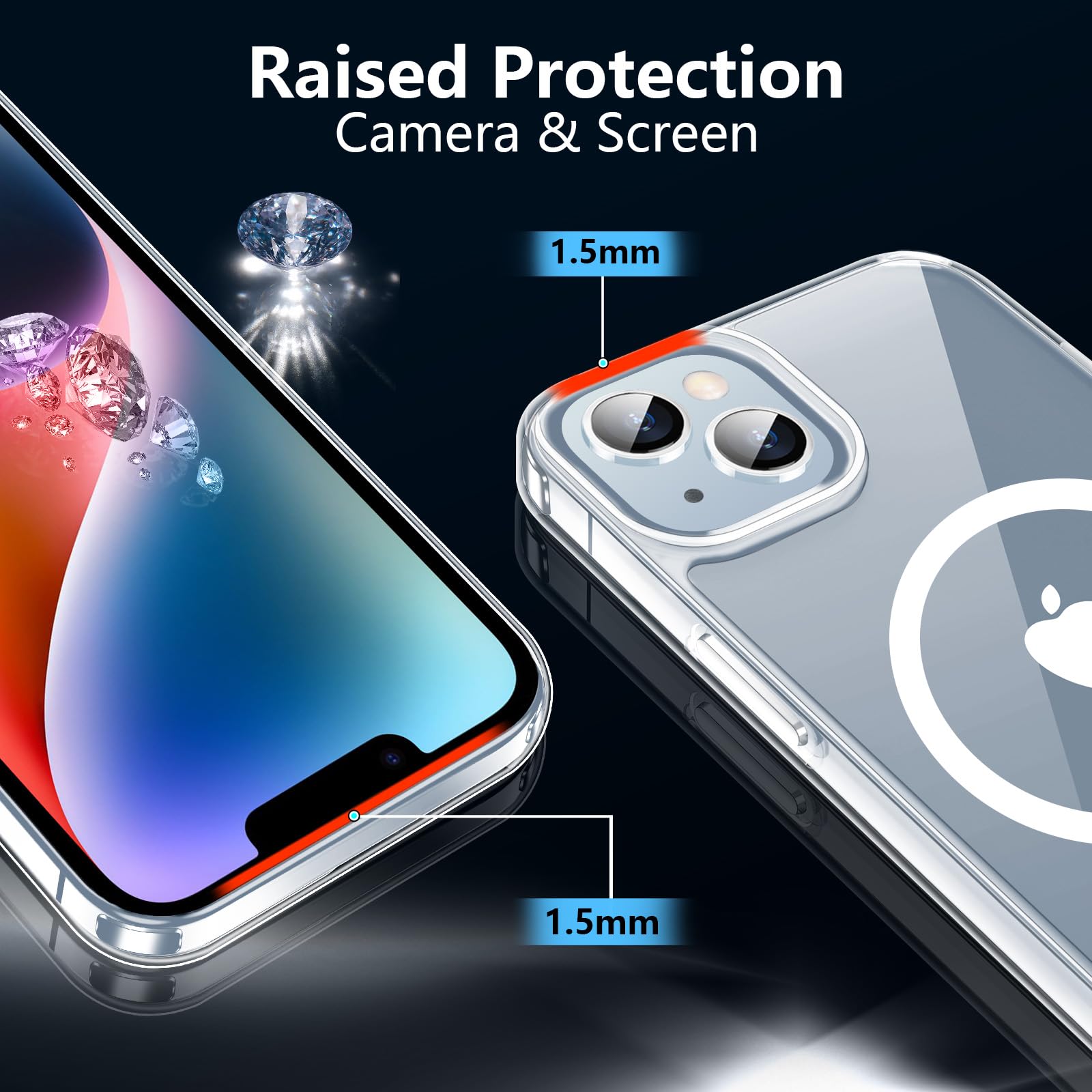 Jaroco For Iphone 14 Case Magnetic Case[Compatible With Magsafe][Anti Yellowing][Non Stick Fingerprints][Ultra Thin][Shockproof]