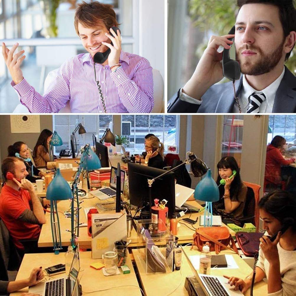 Ytykinoy Retro 3.5Mm Telephone Handset Cell Phone Receiver Mic Microphone Speaker For Iphone Ipad Mobile Phones Cellphone Smartp