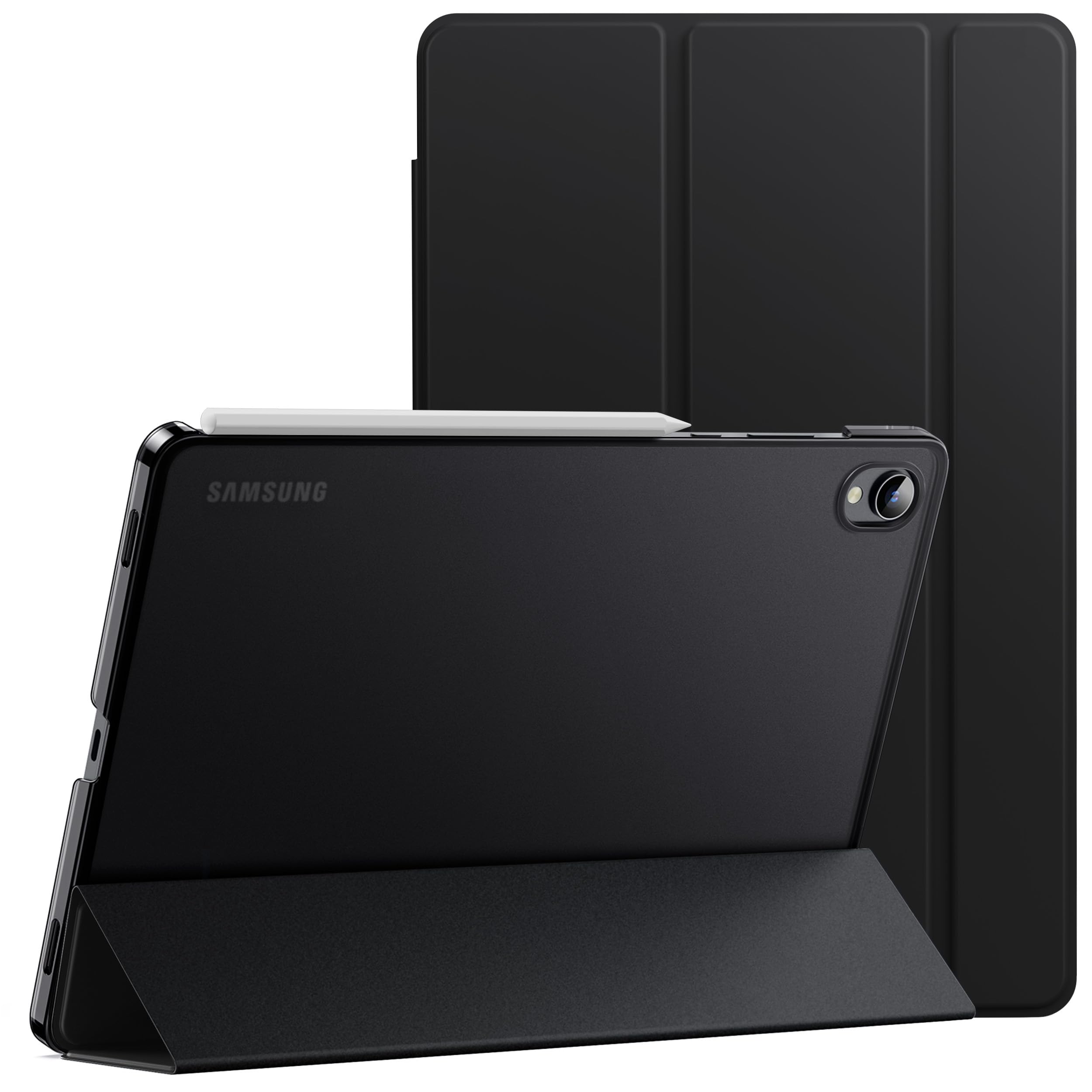 JETech Case for Samsung Galaxy Tab S11, Translucent Back Tri-Fold Stand Protective Tablet Cover, Support S Pen Pairing, Auto Wak
