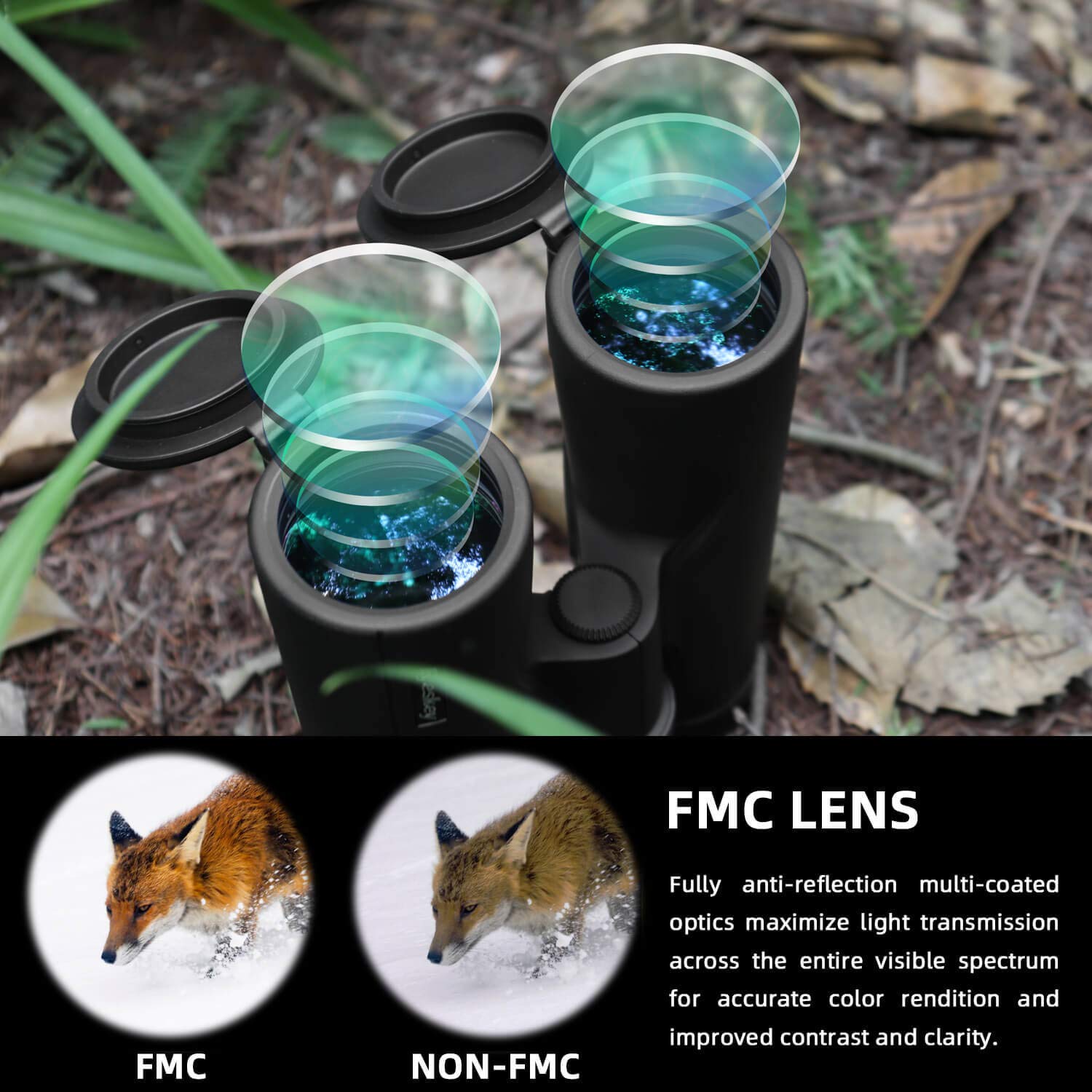 Eyeskey Bird Watching Binoculars For Adults Compact | Waterproof Fog Proof Binoculars For Outdoor Games Hunting | Clear Low-Ligh