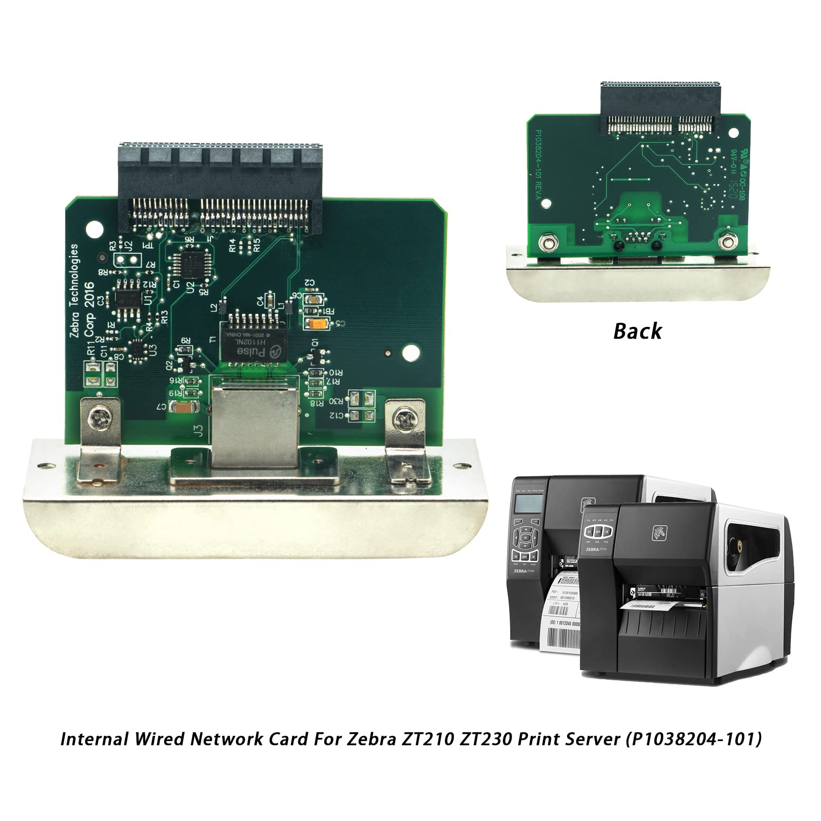 Lanado Network Card For Zebra Zt210 Zt220 Zt230 Label Printer,Internal Ethernet Print Server(P1038204 101)