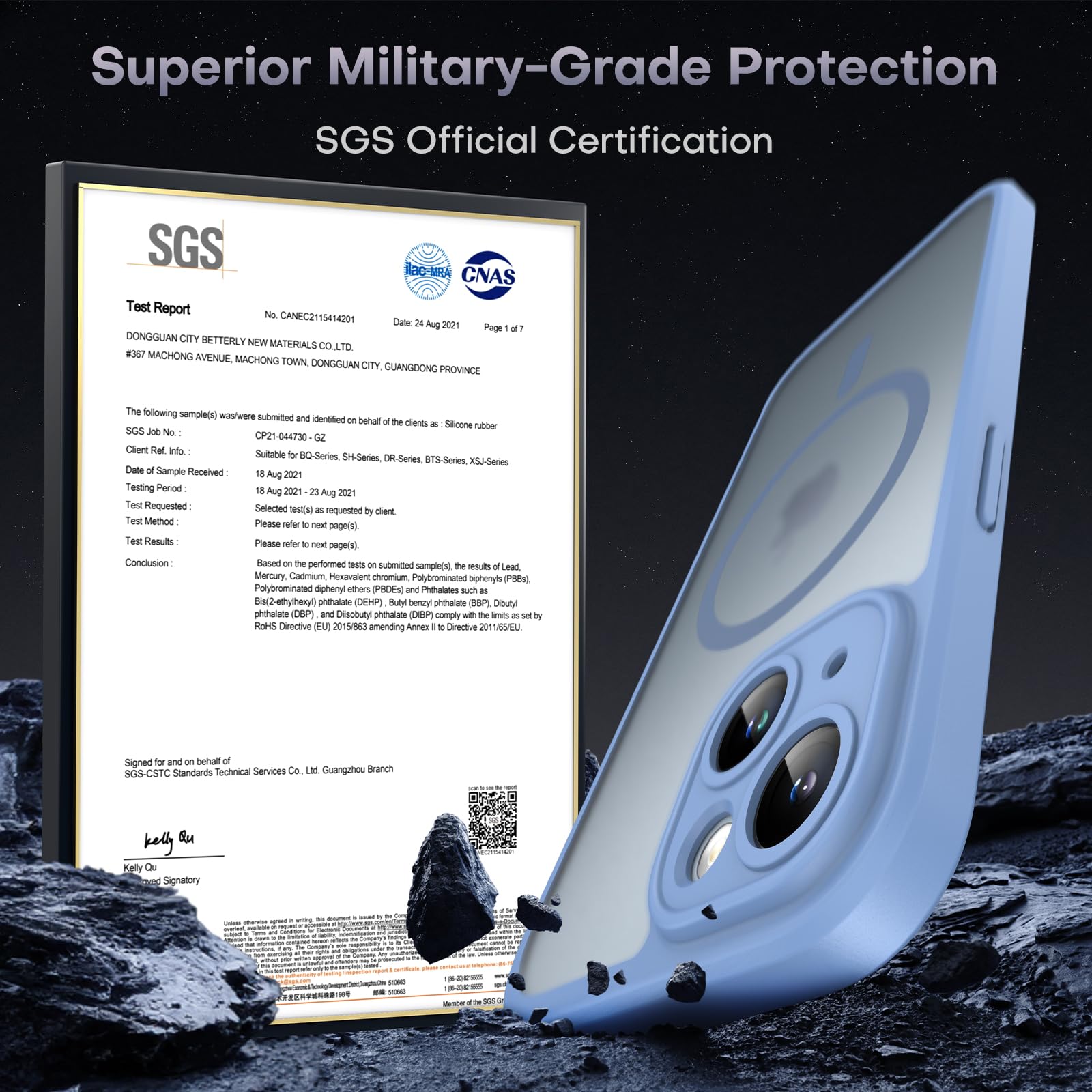 Tocol Magnetic For Iphone 14 Case, Upgraded Full Camera Protection, Compatible With Magsafe, 15Ft Drop Protection, Translucent M