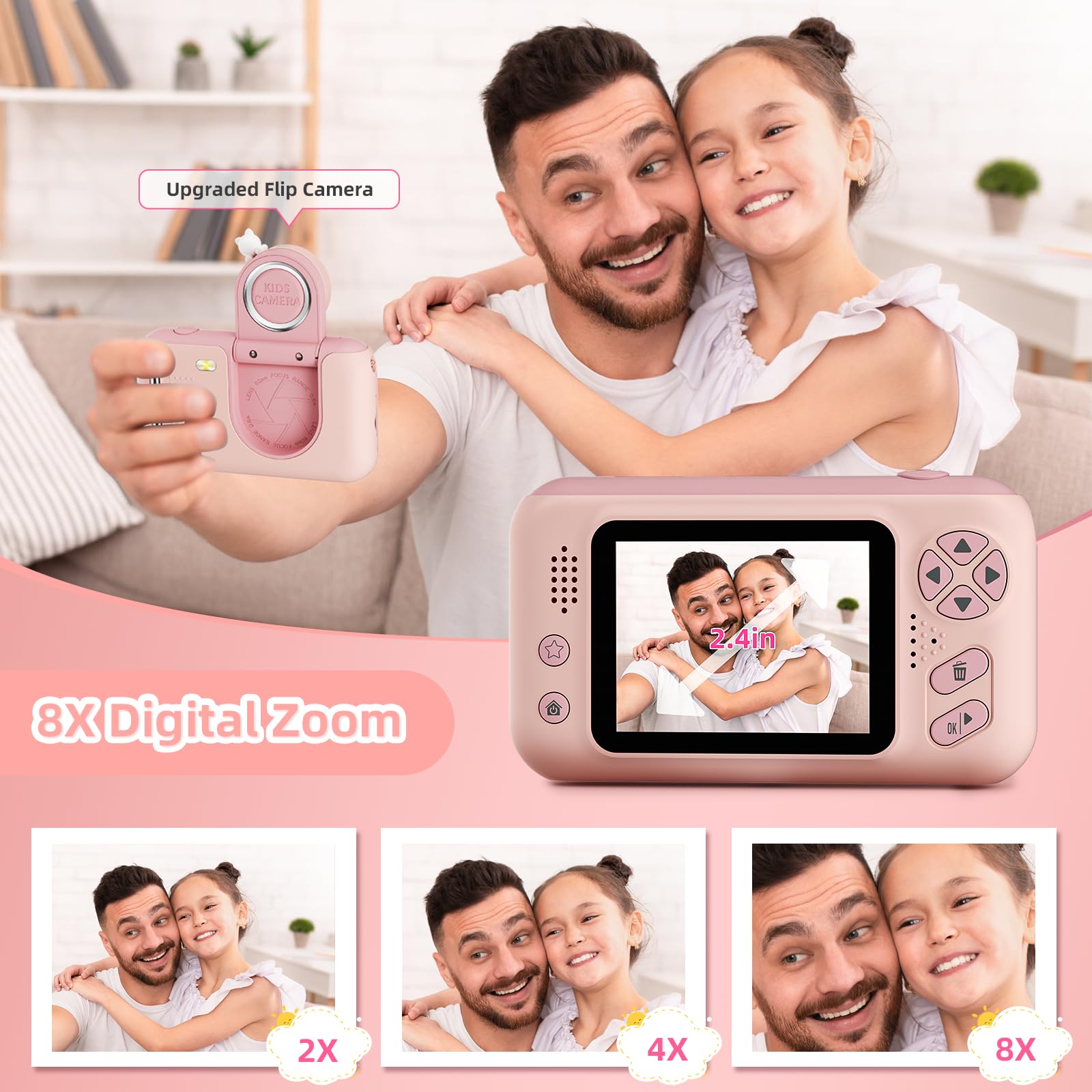 Makolle Kids Camera Girls Toys Age 3 8 Children Digital Video Camcorder Camera With 32Gb Sd Card Chritmas Birthday Festival Gift