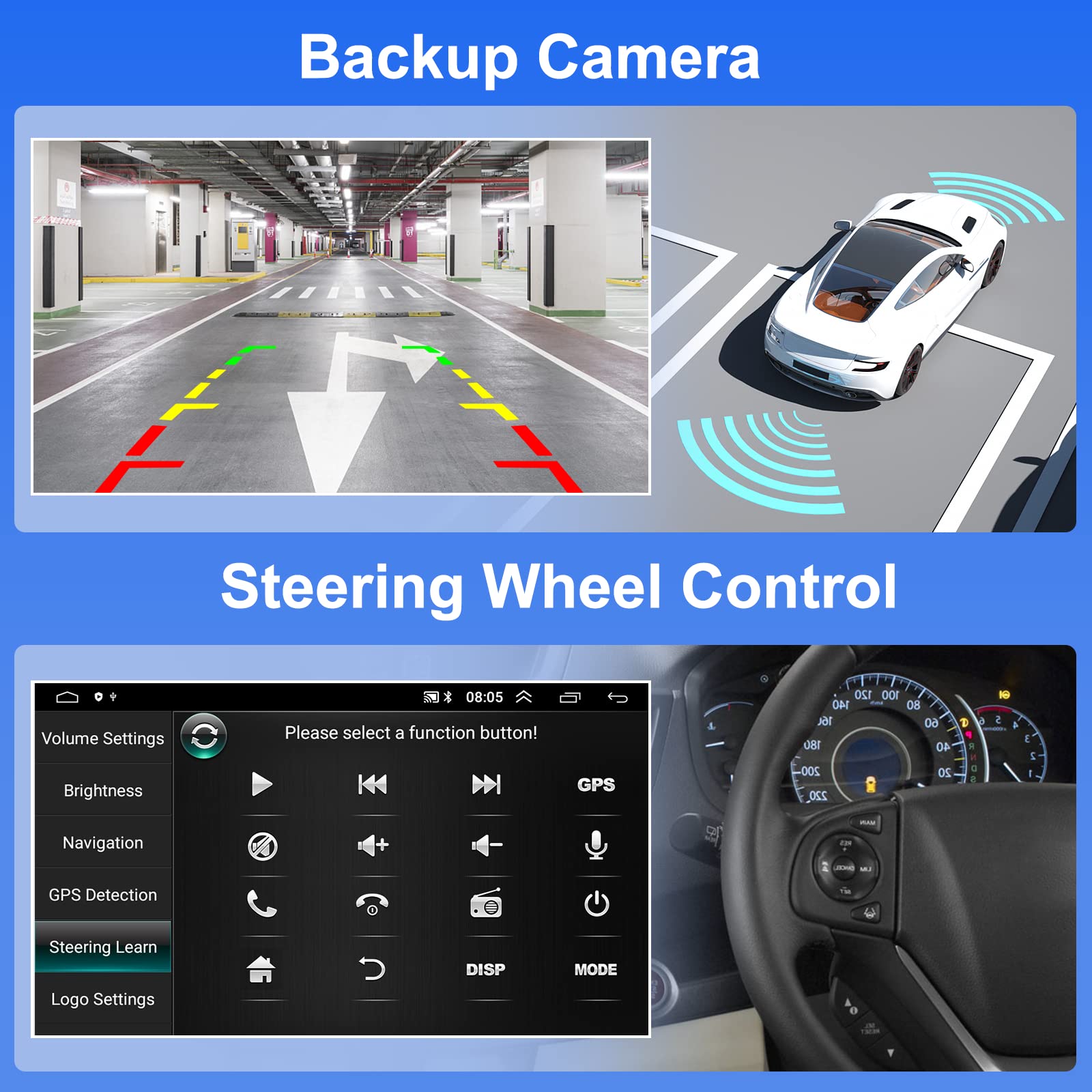 [1G+32G] Android Stereo For Honda Civic 2001 2005 With Wireless Carplay Android Auto, 9 Inch Android 13 Car Radio Touchscreen Wi