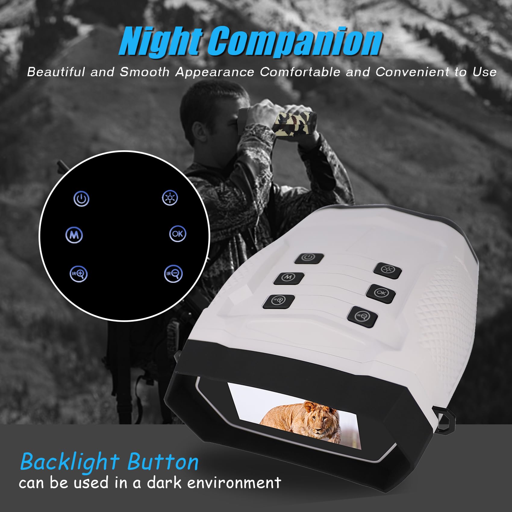 Wheyda Night Vision Goggles   4K Night Vision Binoculars For Adults, 3'' Hd Screen Backlit Button And 32Gb Tf Card For Photos An