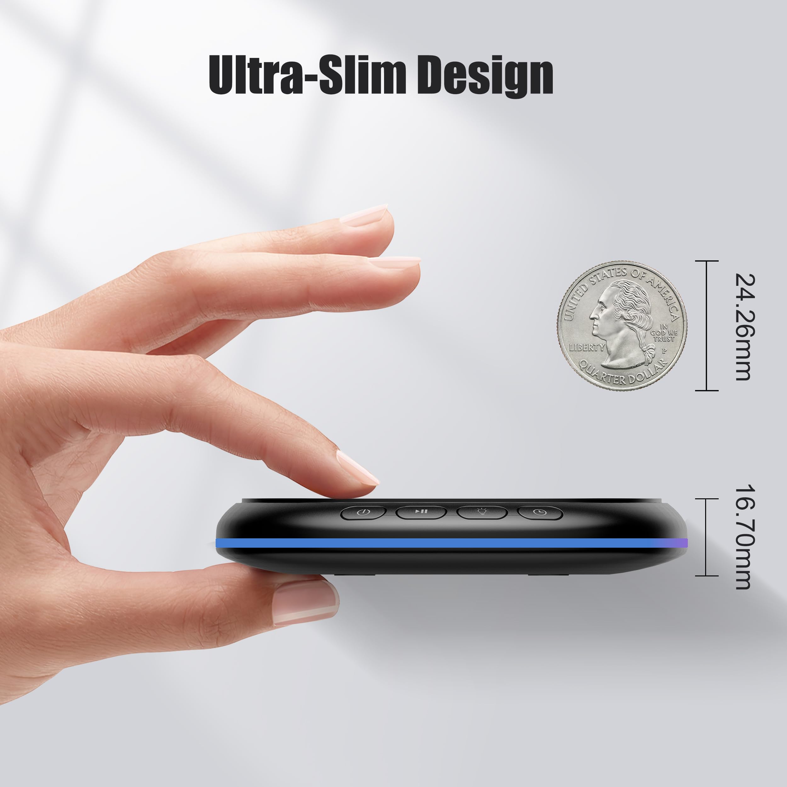 Vkarood Ultra Slim Mouse Mover Device Undetectable With Timer, Ultra Silent Mouse Jiggler With On/Off Switch, Mouse Shaker With