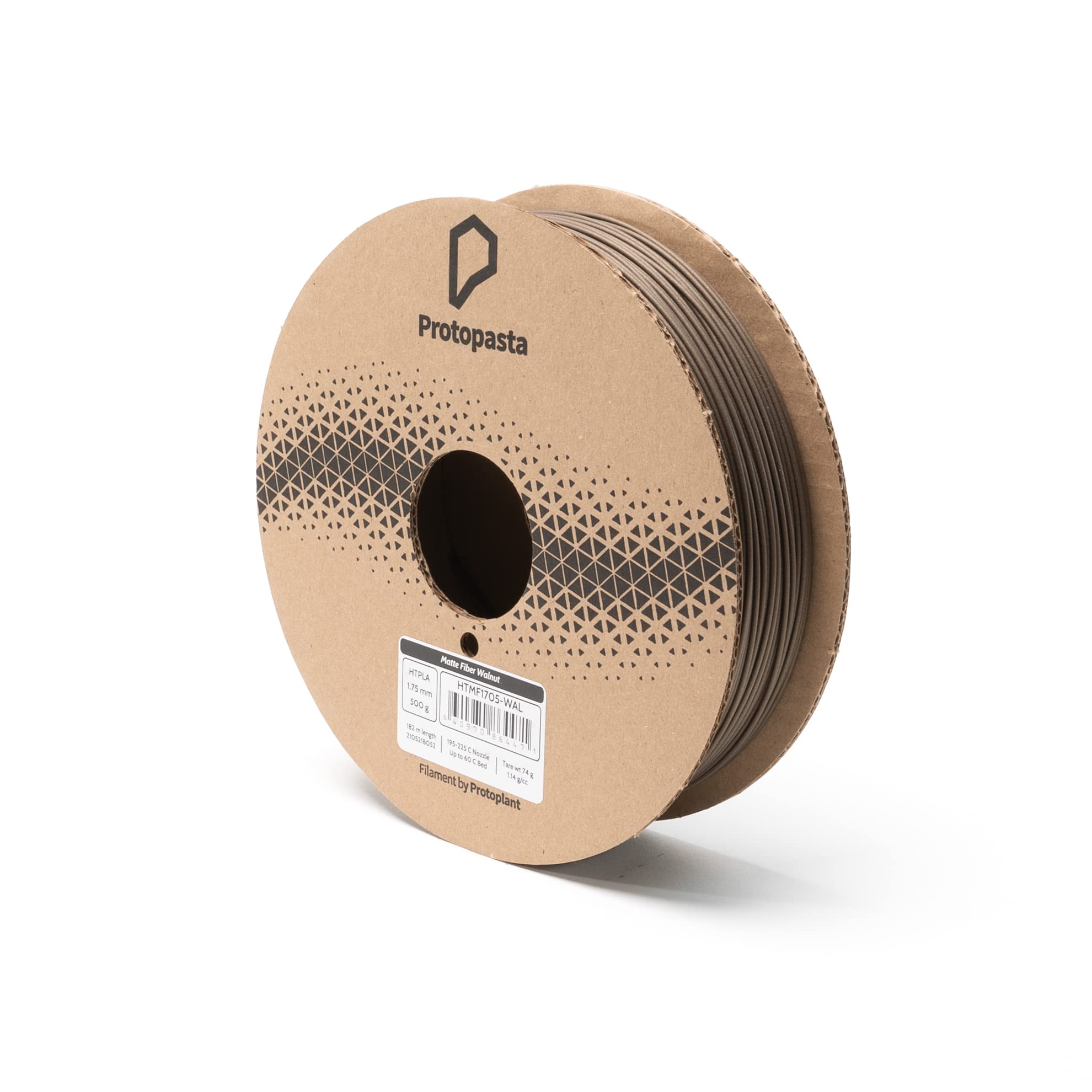 Protopasta 3D Printer Filament | Pla Filament 1.75Mm | Matte Fiber Ht Pla Walnut Wood | 500G Spool