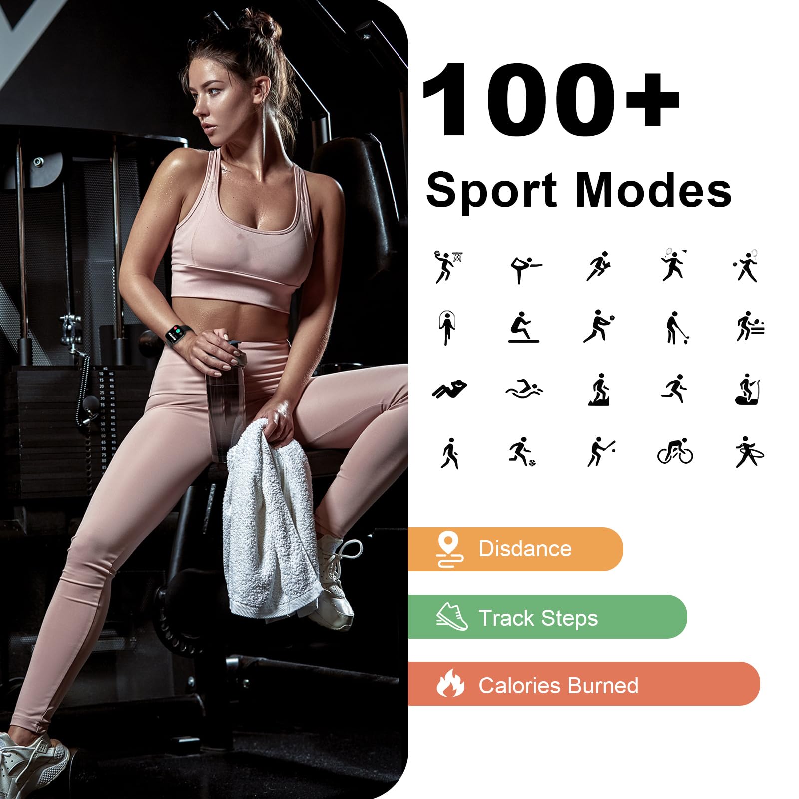 Smart Watch(Answer/Make Call),1.90'' Hd Smart Watches For Men Women, Activity Trackers And Smartwatches For Android Ios, Spo2/He