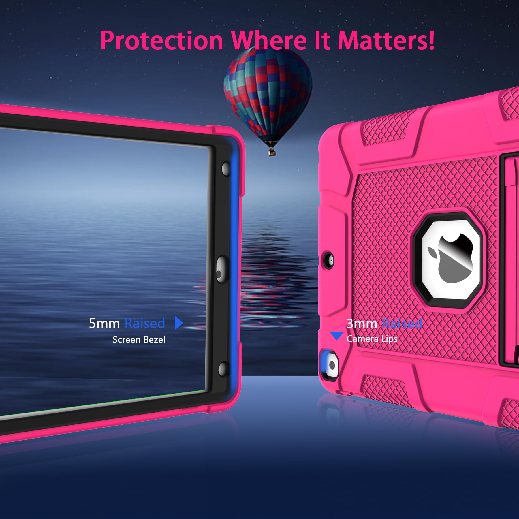 Rantice Case Compatible With Ipad 9Th Generation Case, Ipad 8Th Generation, Ipad 7Th Generation, Hybrid Shockproof Rugged Drop P