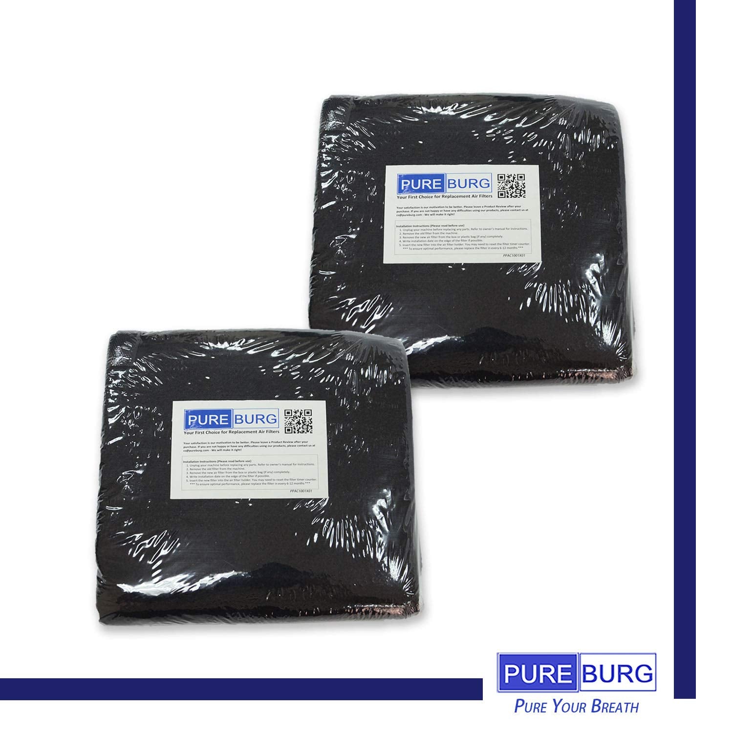 Pureburg Carbon Filter,Cut To Fit Carbon Pad 16 X 48 Inches For Air Filter Charcoal Sheet Fits Range Hoods Furnace Filters Remov