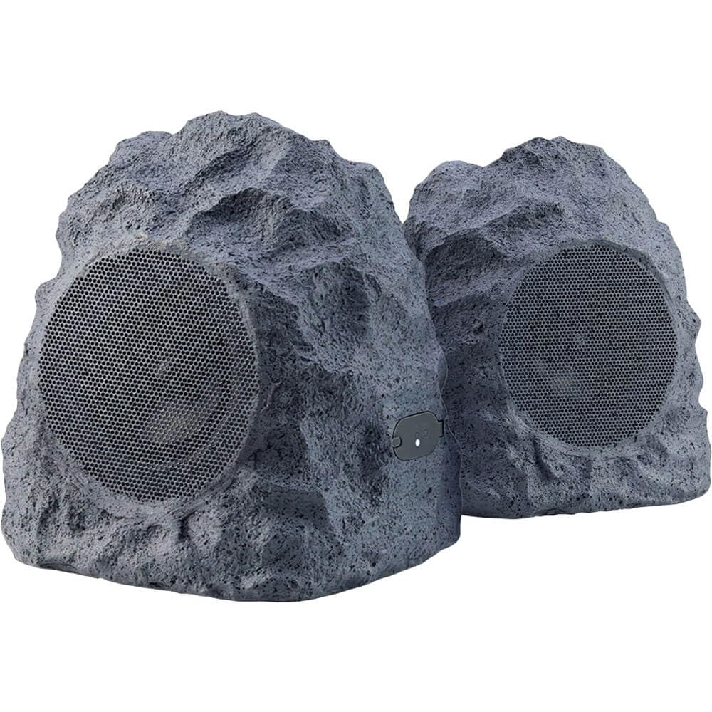 iHome IHRK-400-PR Wireless Outdoor Rock Speakers - Bluetooth 5.0, Waterproof IPX5, TWS Stereo Pairing, Portable for Garden & Pat