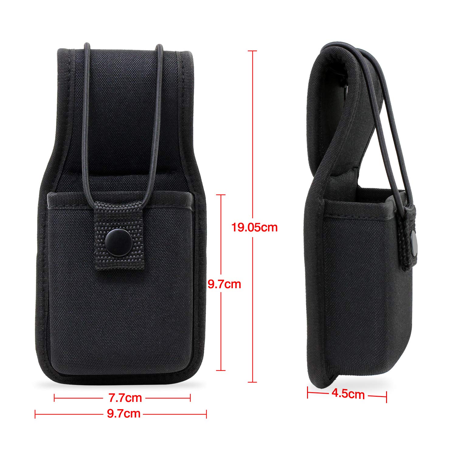 Abcgoodefg Nylon Radio Pouch Walkie Talkie Holder Two Way Radio Holster Holder Universal Walkie Talkie Case Bag Adjustable Storage For Motorola Mt500 Similar Models (2)
