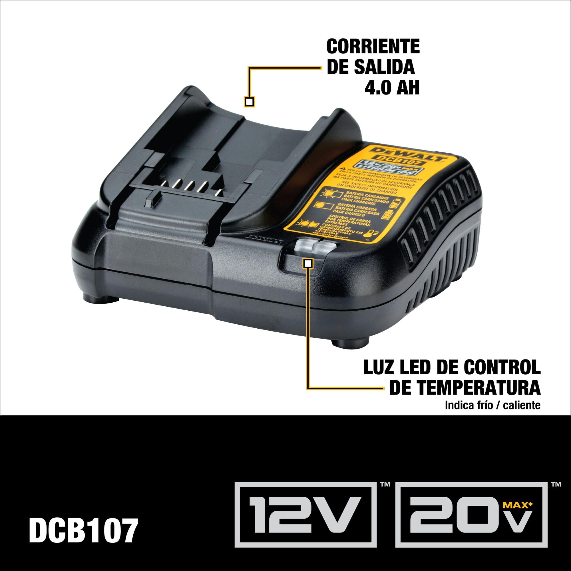 Dewalt Dcb107 12V/20V Max Lithium Ion Charger (Bulk Packed)