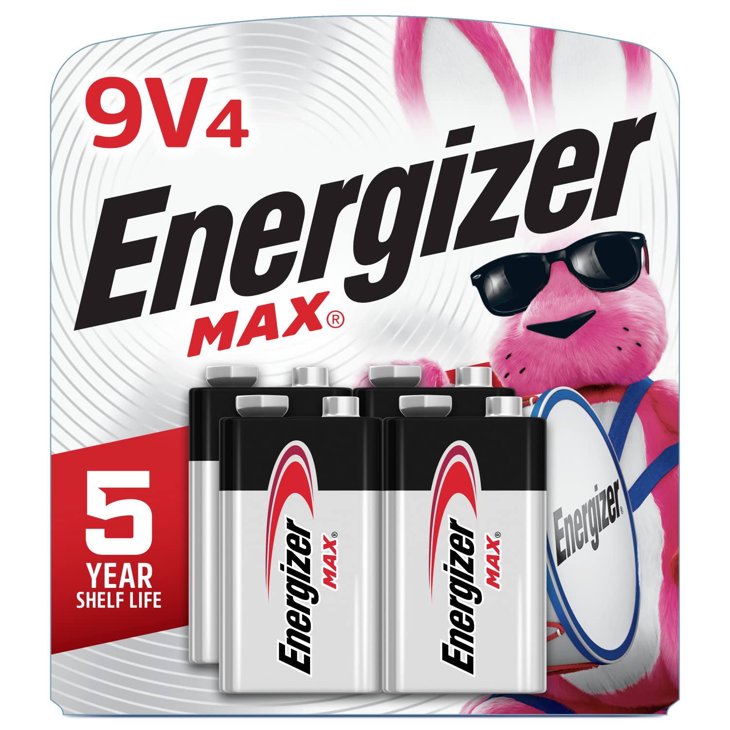 Energizer Max 9V Batteries (4 Pack), 9 Volt Alkaline Batteries   Packaging May Vary