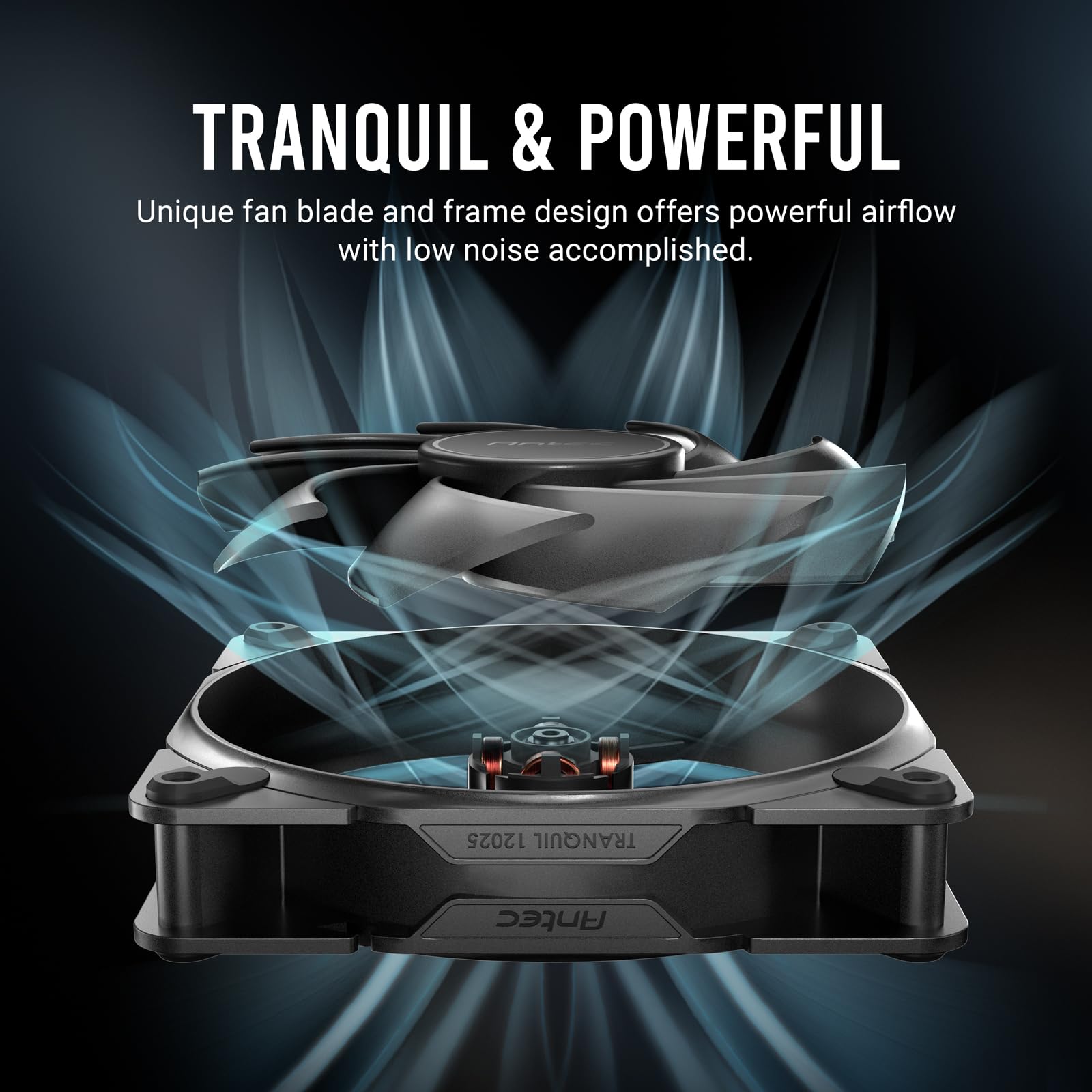 Antec Tranquil 120, 120Mm X 25Mm Case Fans, Pwm Fans, 2000Rpm, 59.23Cfm, 2.46Mmh2O, 4 Pin Pwm Connector, 120Mm Fan, Tranquil Ser