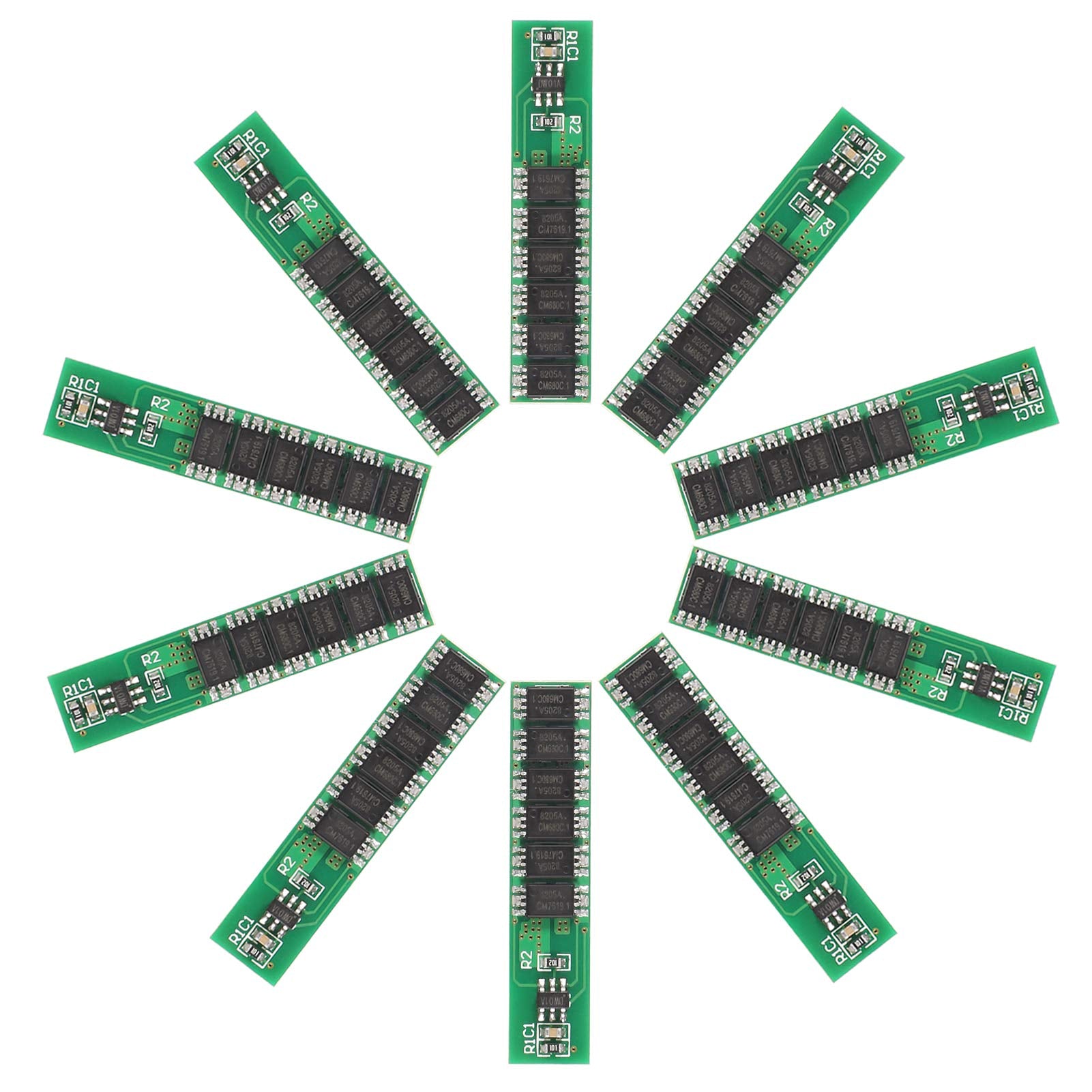 Aceirmc 1S 3.7V 10A 6Mos 18650 Charger Pcb Bms Protection Board For 18650 Li Ion Lithium Lipo Battery Cell (10Pcs)