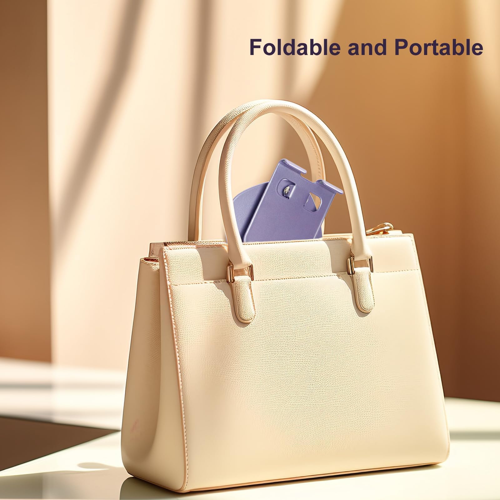 Oncheer 360Rotating Phone Holder For Desk, Portable & Foldable Cell Phone Stand For Office & Kitchen, Adjustable Tablet Stand Fo