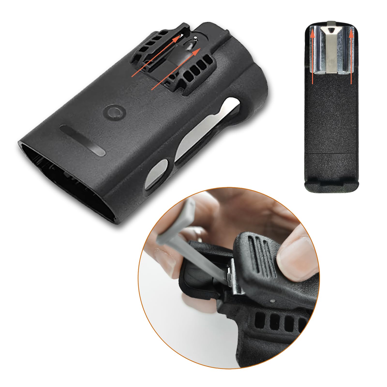 Zwehkd Radio Holster For Motorola Apx 6000 Apx 8000 Pmln5709 Pmln5709A Radio Holder With Belt Clip Models 1.5, 2.5 And 3.5 Black